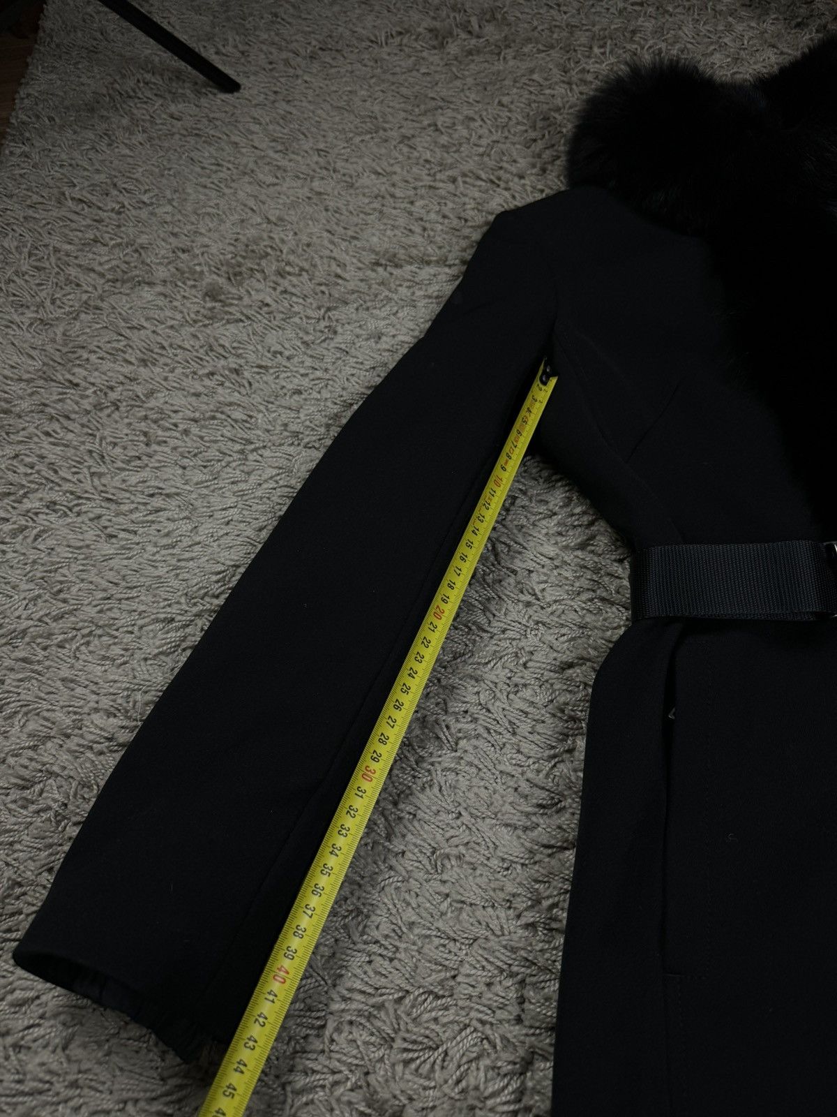 Prada Nylon coat blue fox fur Prada original rare luxury item Size S / US 4 / IT 40 - 11 Thumbnail