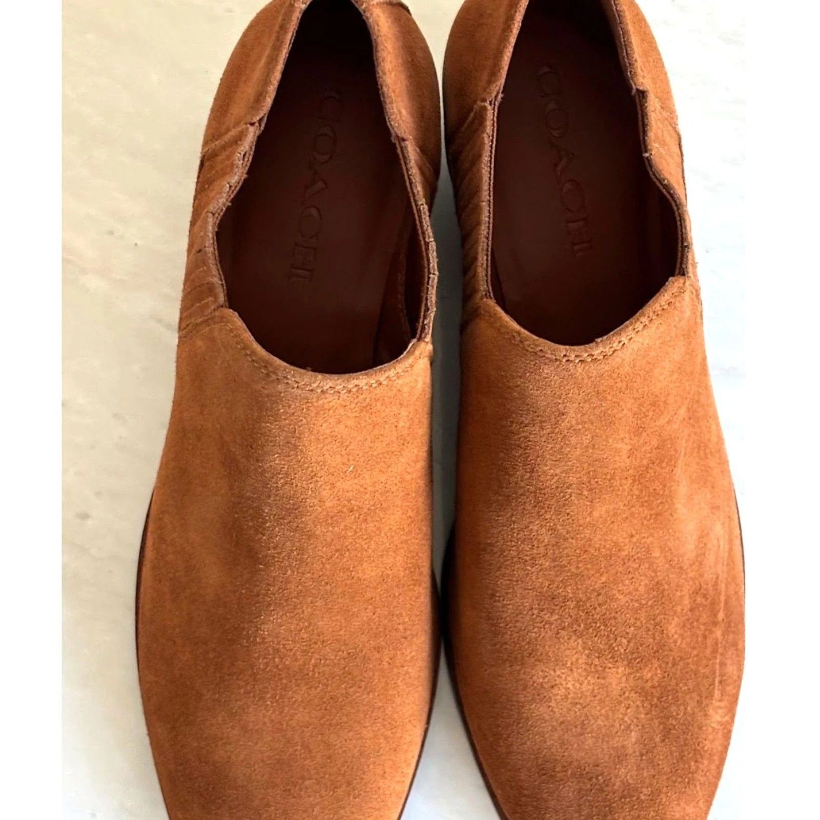 Coach Coach Devin suede ankle booties( tan/saddle) Size US 7.5 / IT 37.5 - 6 Thumbnail