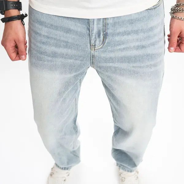 Japanese Brand Hazaki x Kida Men's street retro washed loose straight jeans Size US 32 / EU 48 - 4 Thumbnail