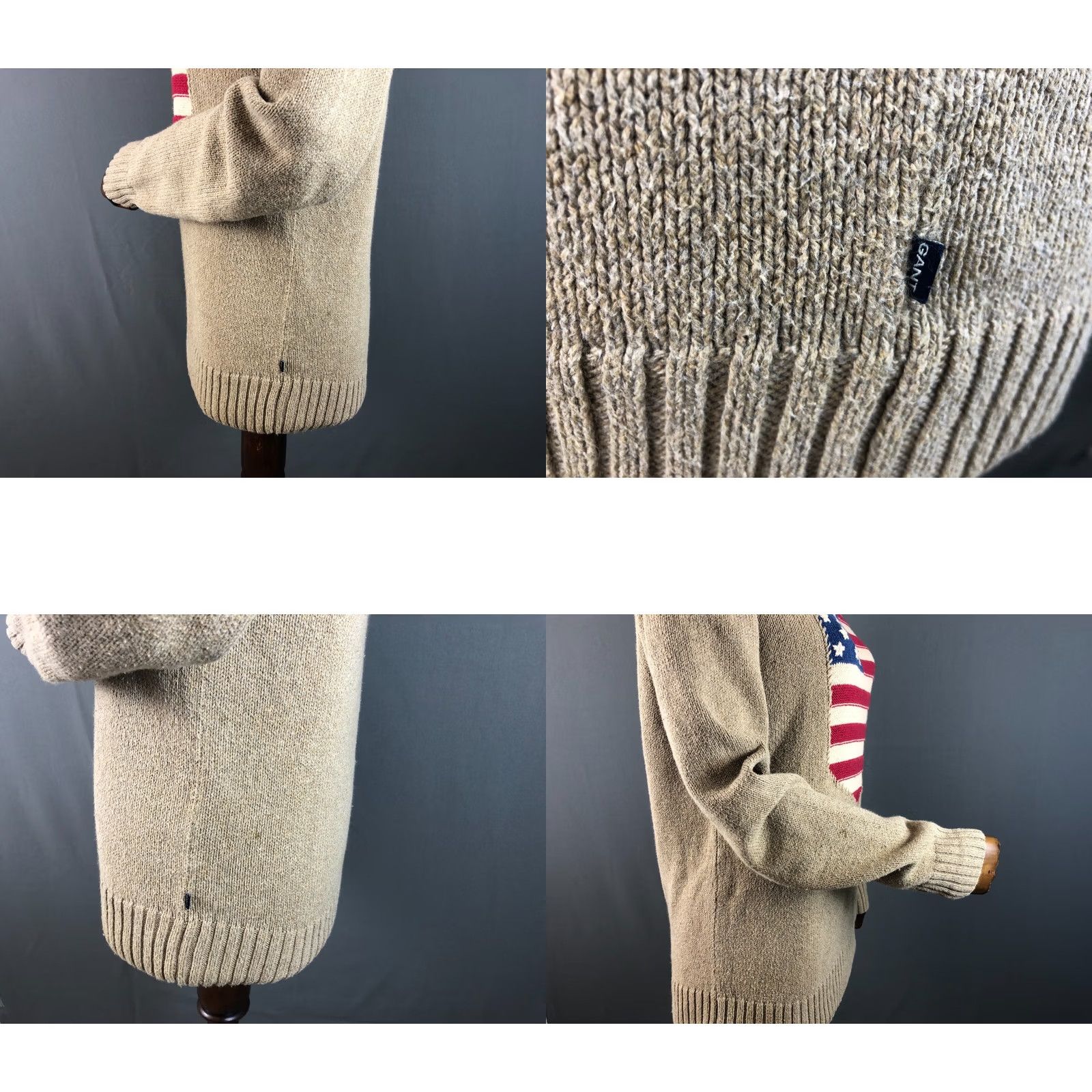 Gant GANT US Flag Pullover Cotton Women S Brown Sweater Size S / US 4 / IT 40 - 8 Thumbnail