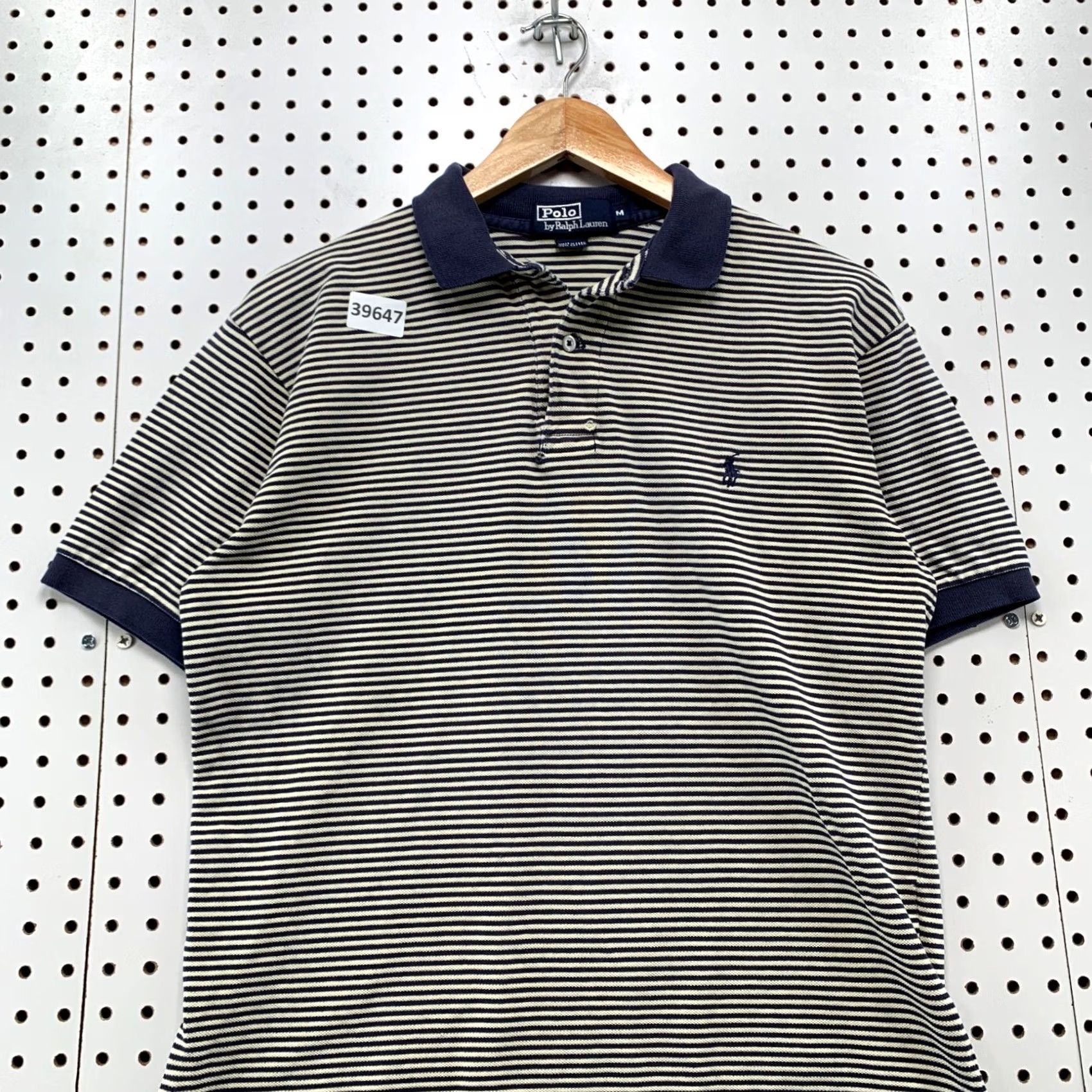 Polo Ralph Lauren VINTAGE Polo Ralph Lauren Collared Shirt Mens Medium Blue White Striped Preppy 20x25.5 Size US M / EU 48-50 / 2 - 2 Thumbnail