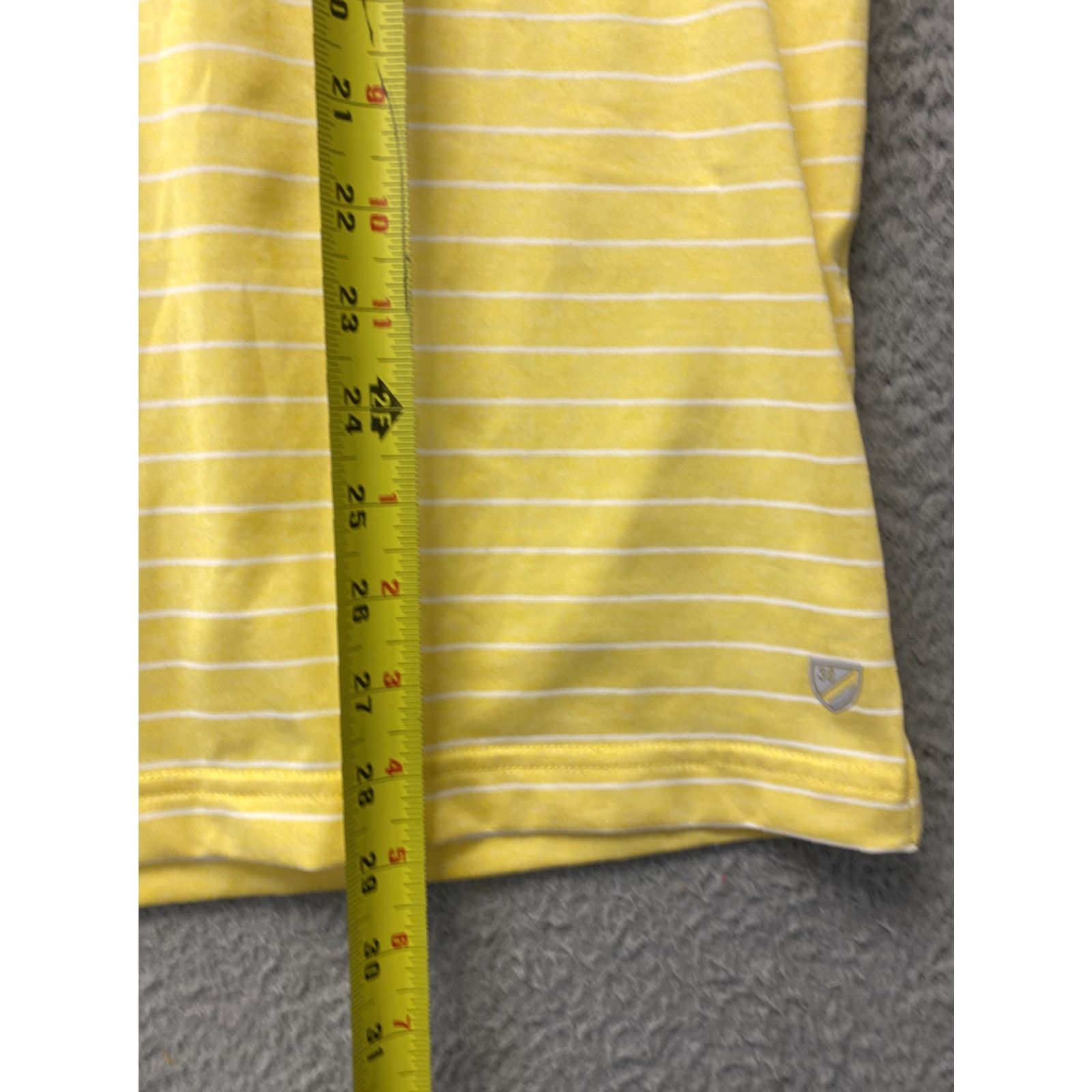 Cremieux Cremieux Polo Shirt Mens M Yellow Stripe Seaside Stretch Golf Adult 104-37 Size US M / EU 48-50 / 2 - 6 Thumbnail