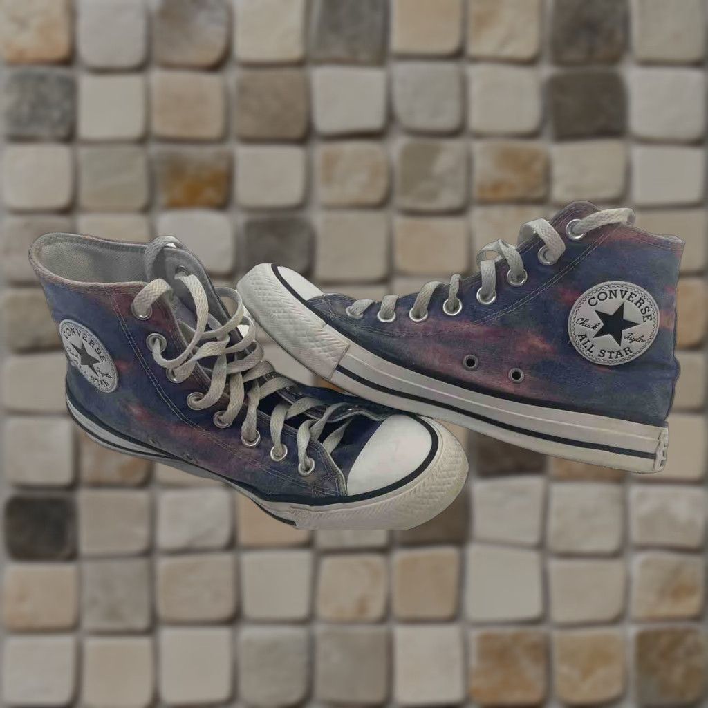 Converse VINTAGE Converse Chuck Taylor All Star Hi Sunset Tie Dye Women's 8.5 Purple VTG 569772F Size US 9 / IT 39 - 1 Thumbnail