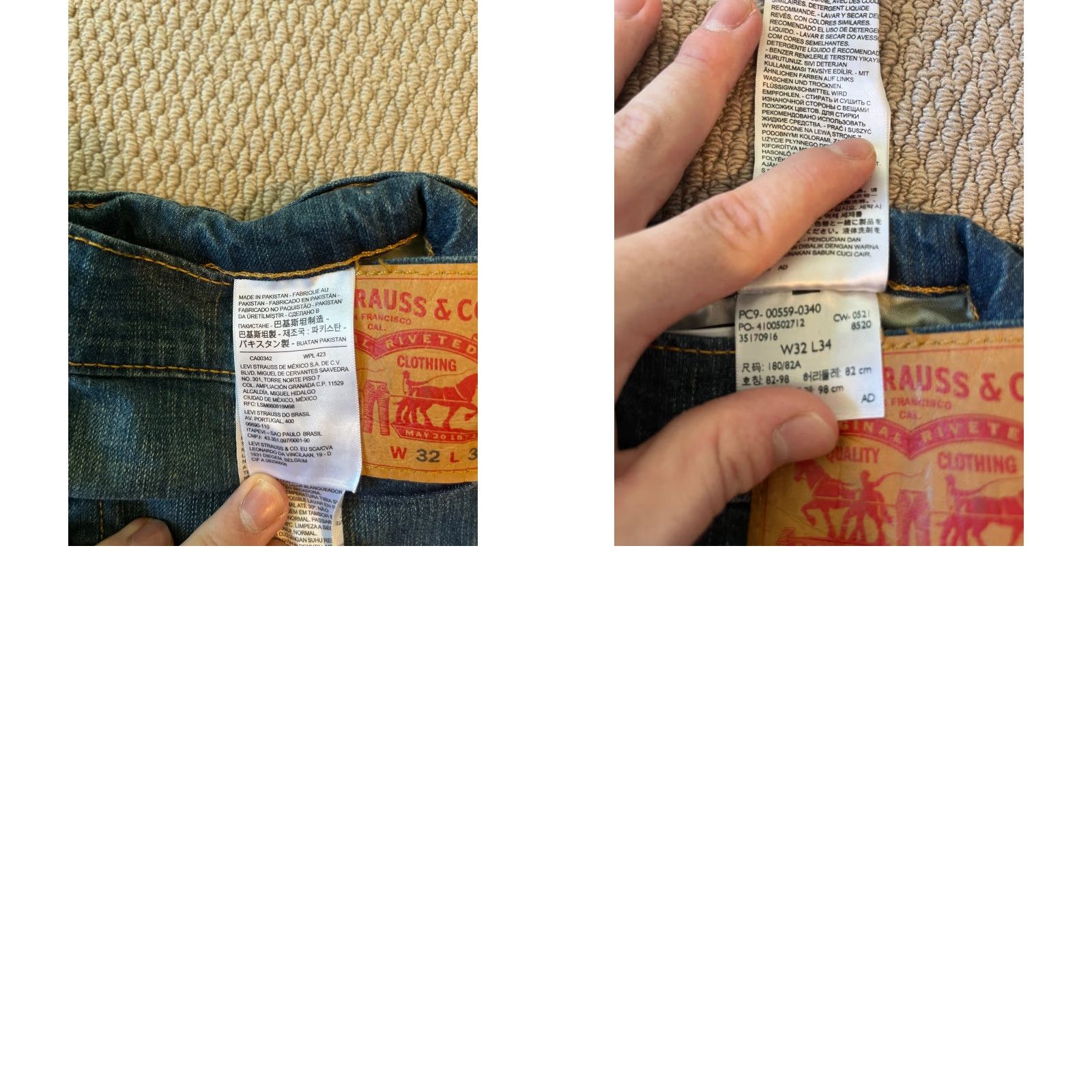 Levi's Levi’s Jeans Men 32x34 Relaxed Straight Leg Denim Dark Wash 5-Pocket Comfort Casual Jeans Men 32 Regular Waist 30 Inseam 31 Inseam No N/A Size US 32 / EU 48 - 8 Thumbnail