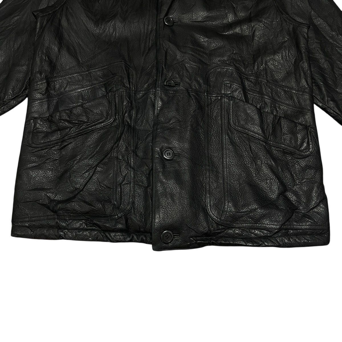Lanvin Vintage Lanvin Paris Button Up Sheepskin Leather Jacket Size US XL / EU 56 / 4 - 8 Thumbnail