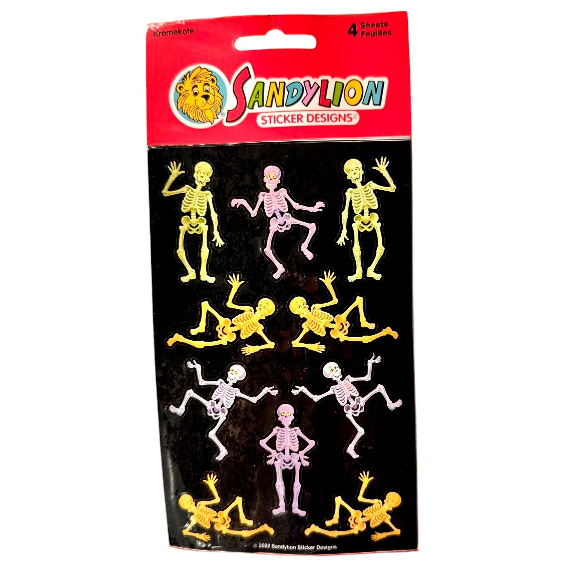 Vintage Vintage Sandylion Skeleton Stickers Halloween New Sealed Rar Size ONE SIZE - 5 Thumbnail