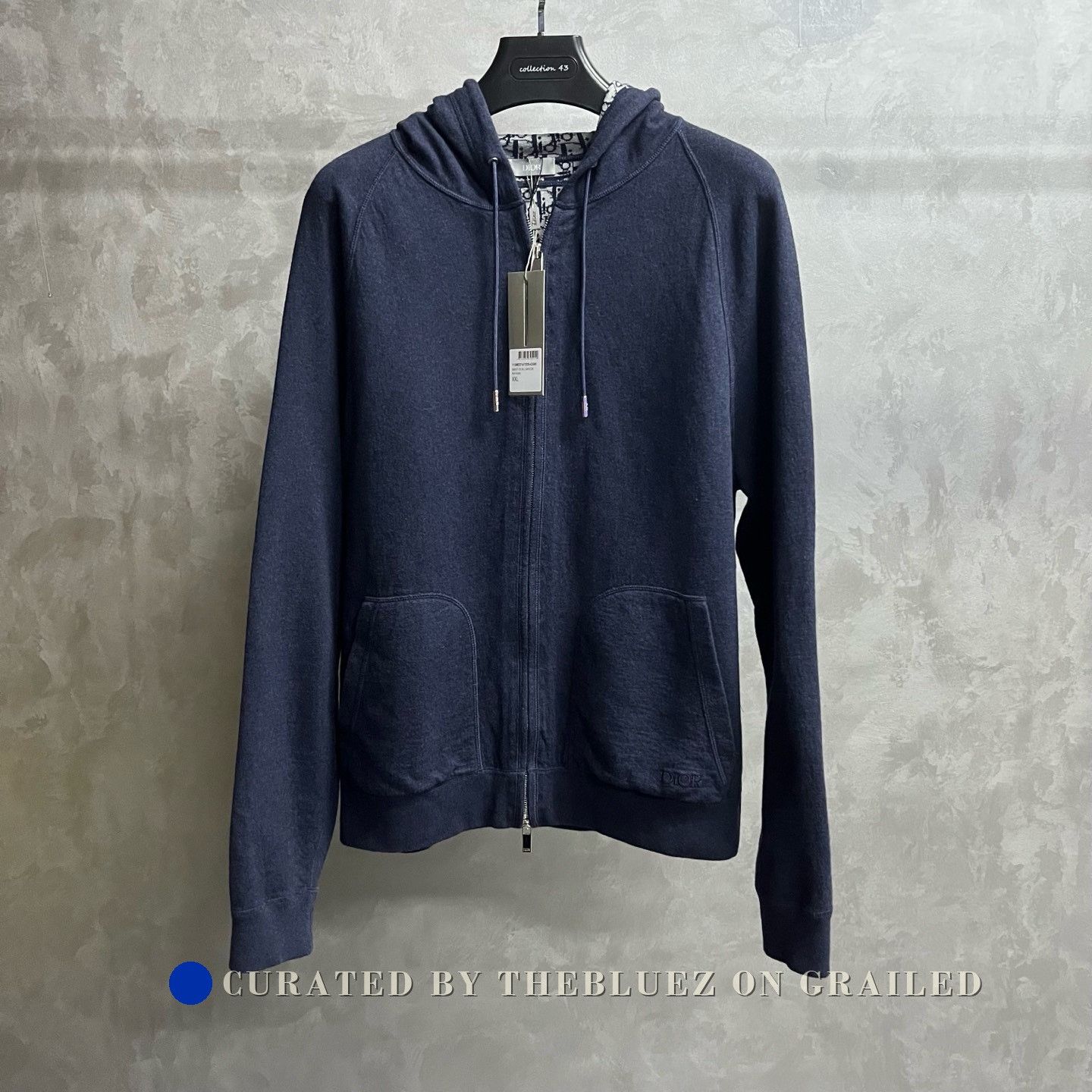 Dior Christian Dior Cotton Cashmere Blend Zip Up Hoodie | Grailed