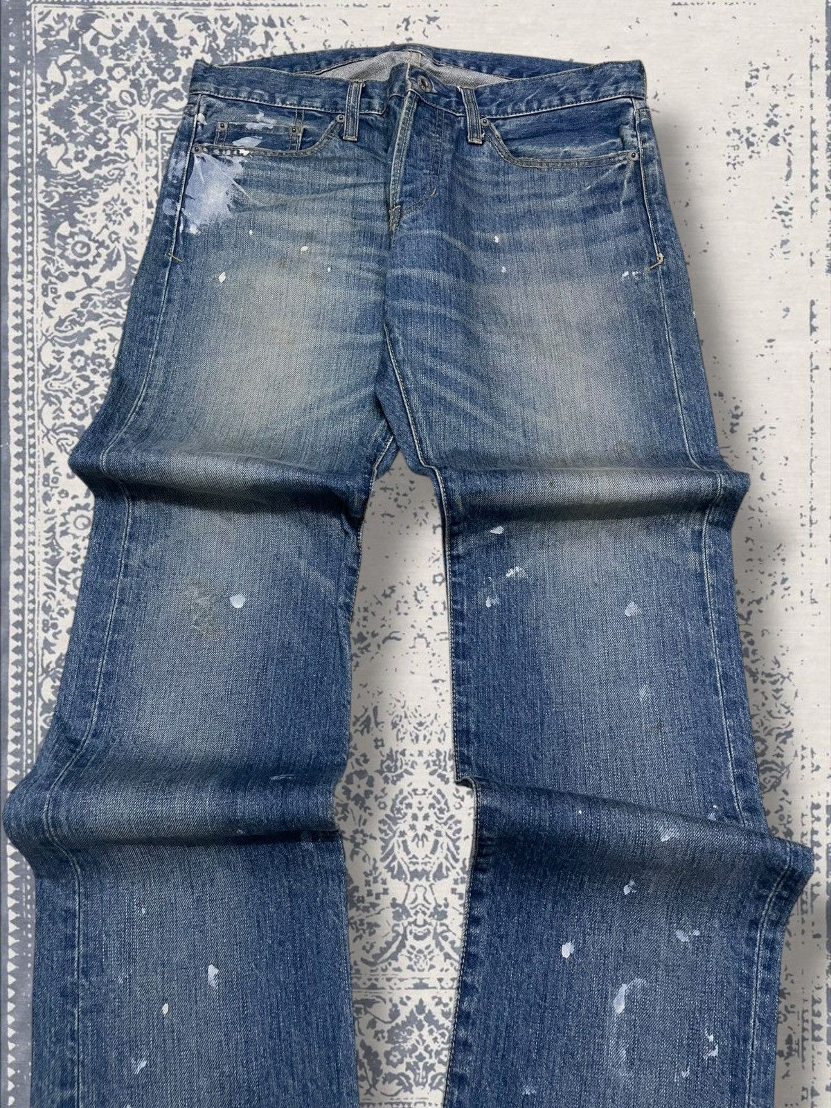 Designer × Japanese Brand × Vintage Vintage 1990s Japan Designer Stooge Distressed Splash Denim Size US 32 / EU 48 - 4 Thumbnail