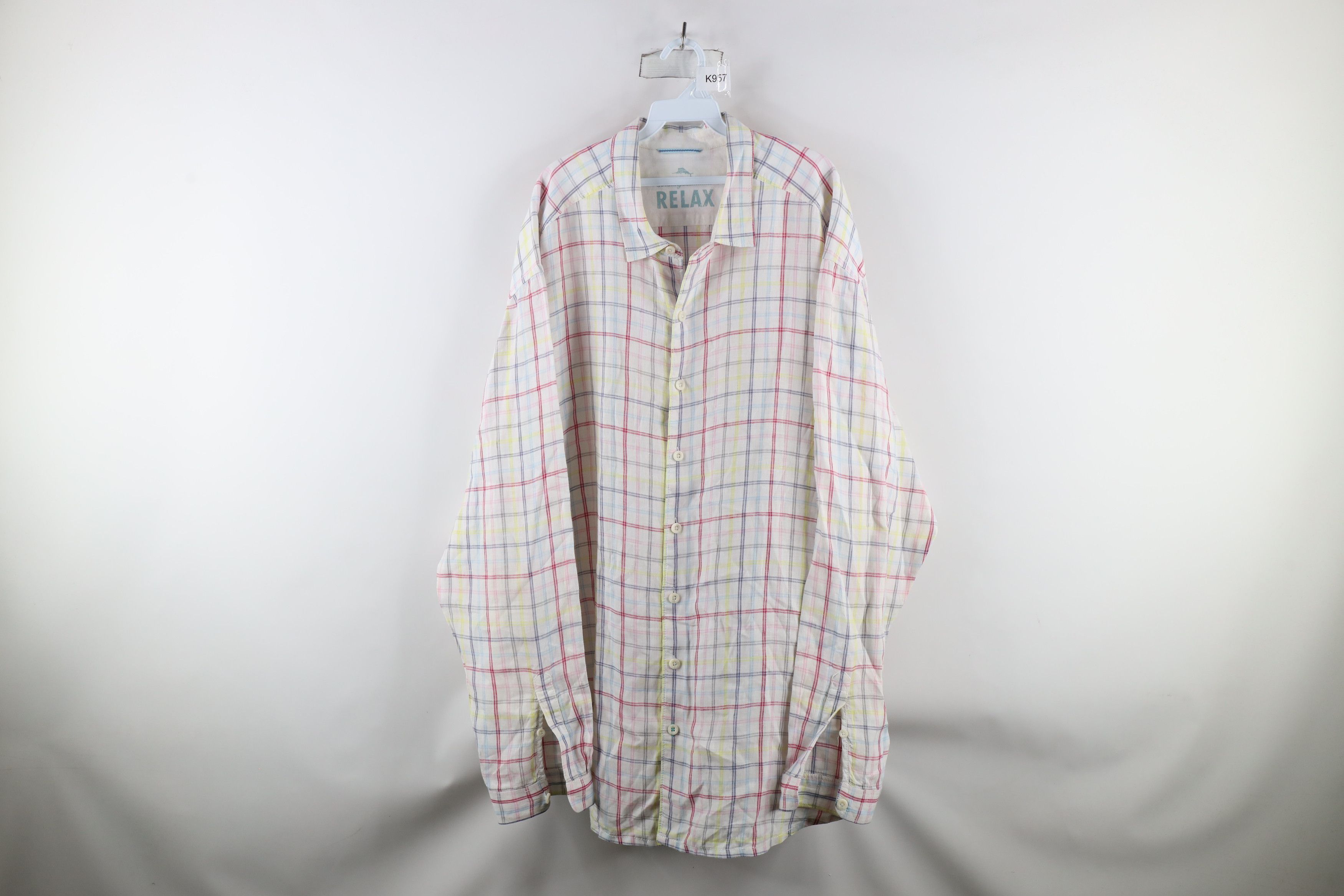 Tommy Bahama × Vintage Vintage Tommy Bahama Rainbow Plaid Collared Button Shirt Size US XXL / EU 58 / 5 - 1 Thumbnail