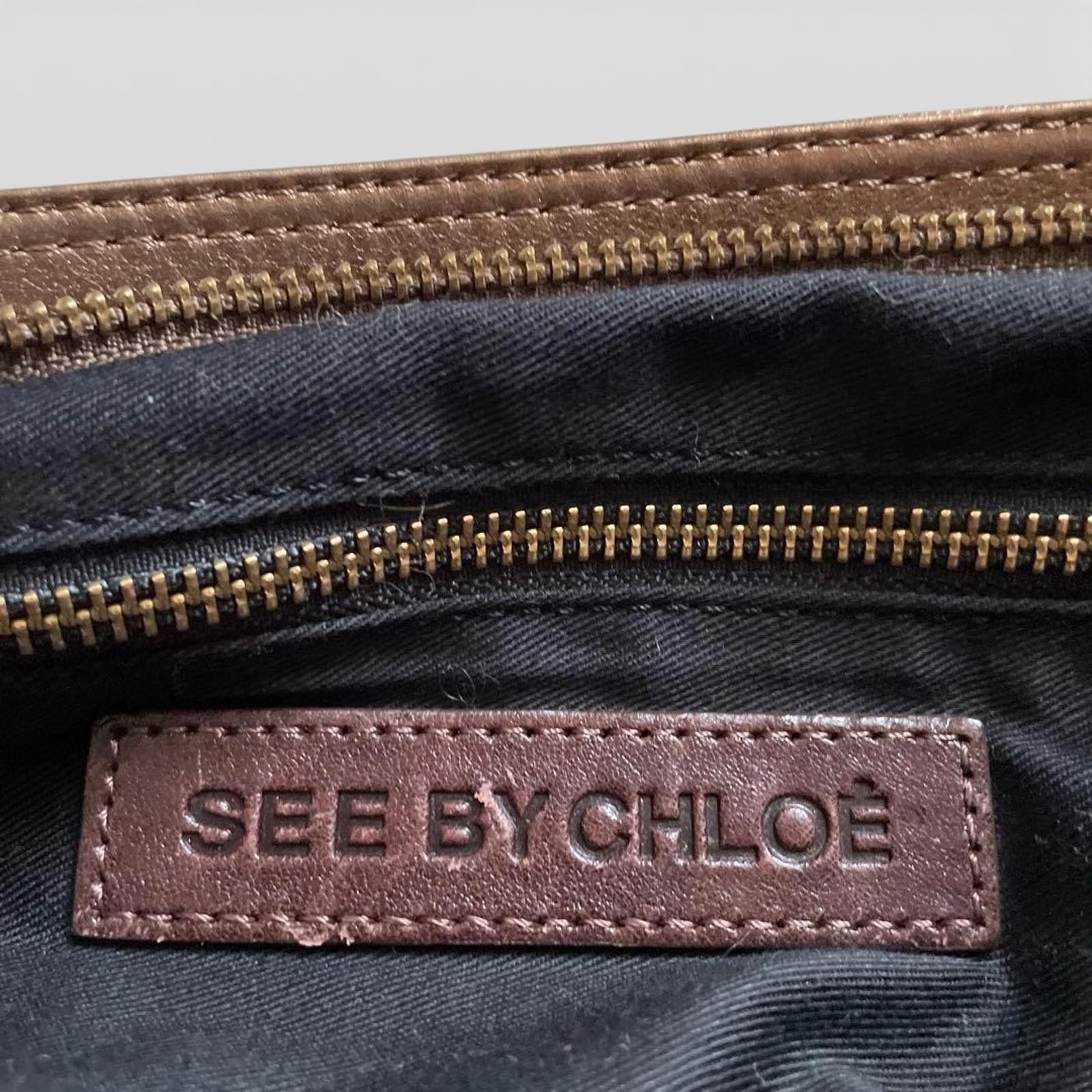 chloma Chloé - Metallic Bronze Leather Handbag Charm Size ONE SIZE - 4 Thumbnail