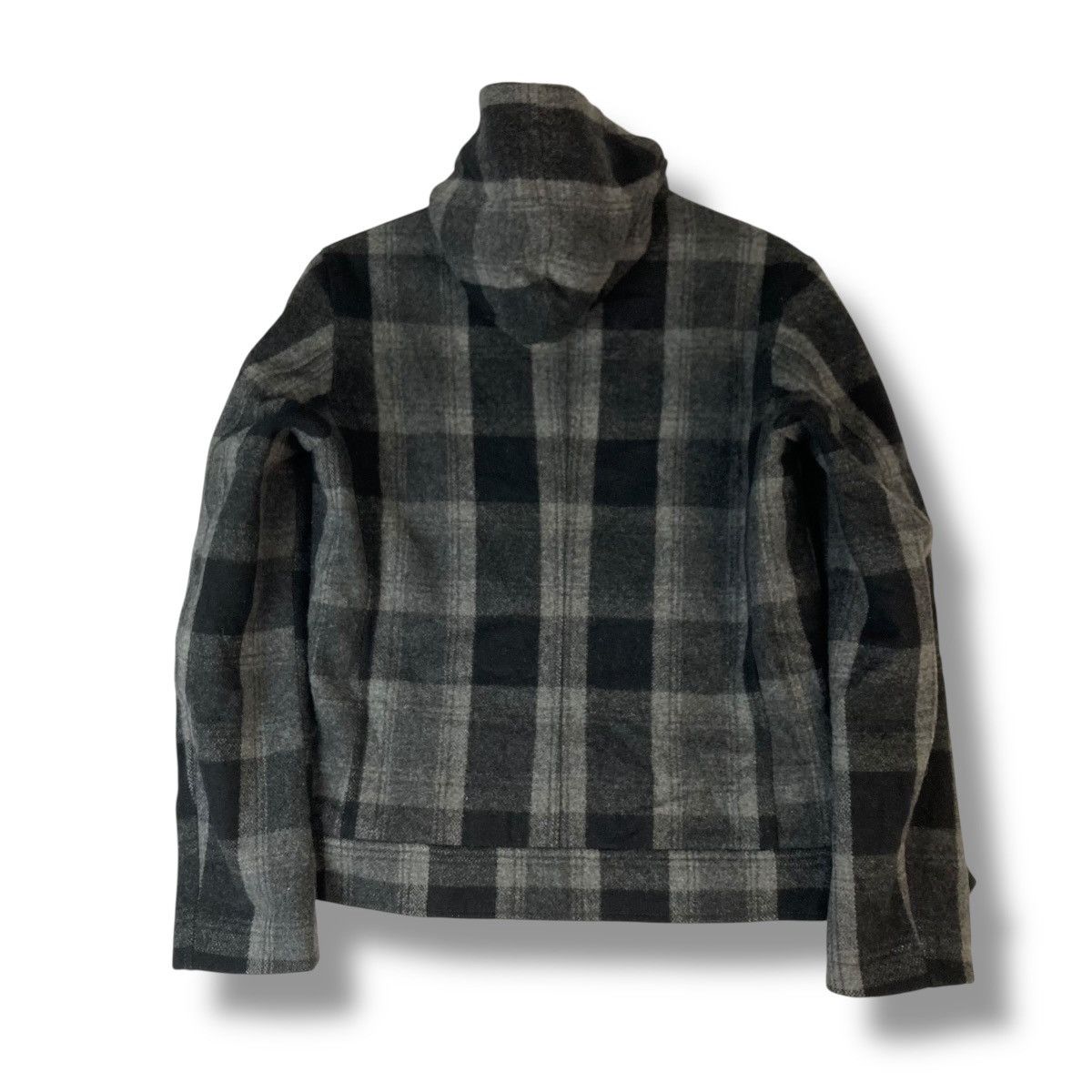 Issey Miyake 🇯🇵 VINTAGE SHIPS JET BLUE PLAID WOOL HOODED JACKET Size US S / EU 44-46 / 1 - 3 Thumbnail