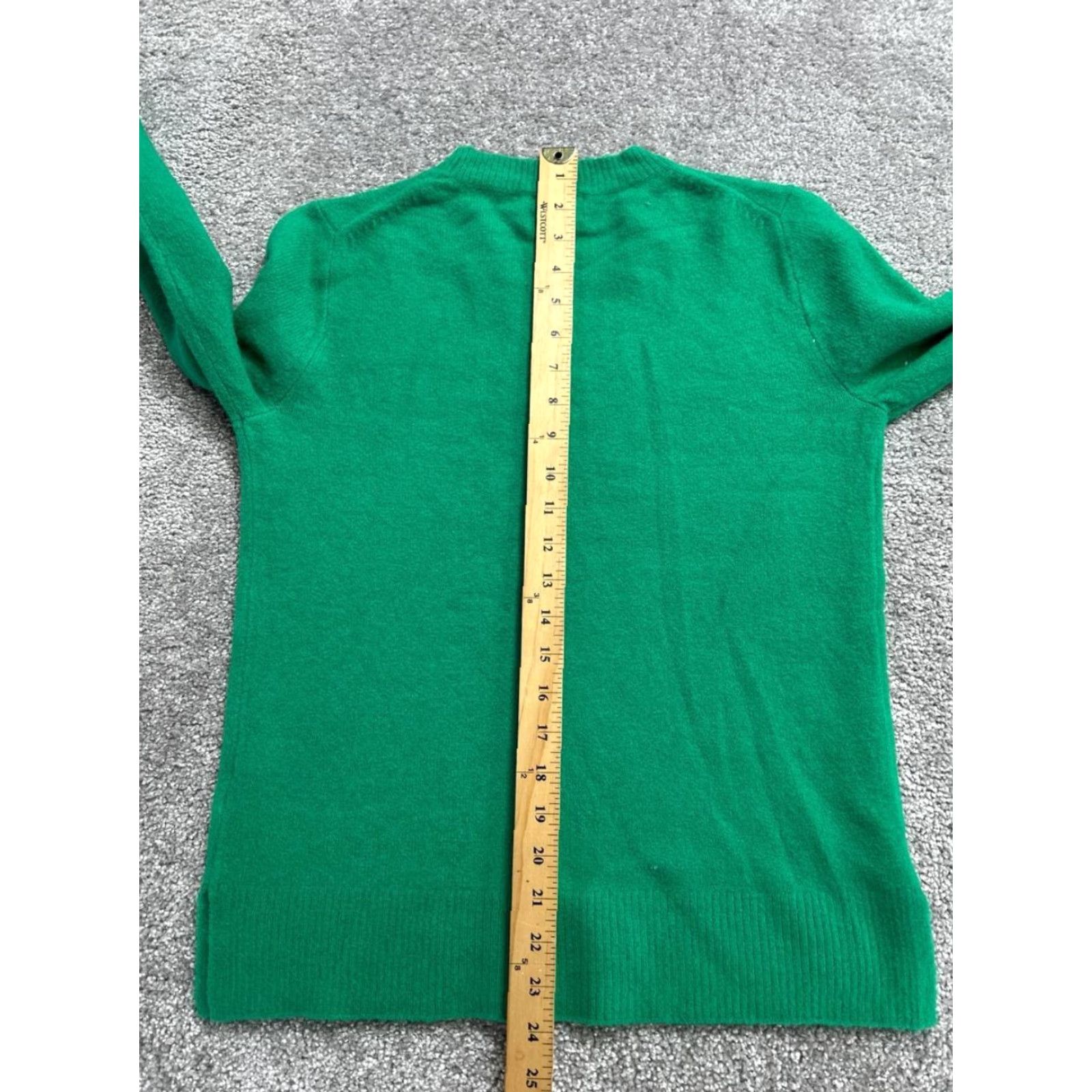 J.Crew J. Crew Sweater Womens XS Green Wool Acrylic Knit Crew Neck Pullover Cozy Warm Casual Ribbed Tight-Knit Side Split Vintage No Size XS / US 0-2 / IT 36-38 - 5 Thumbnail