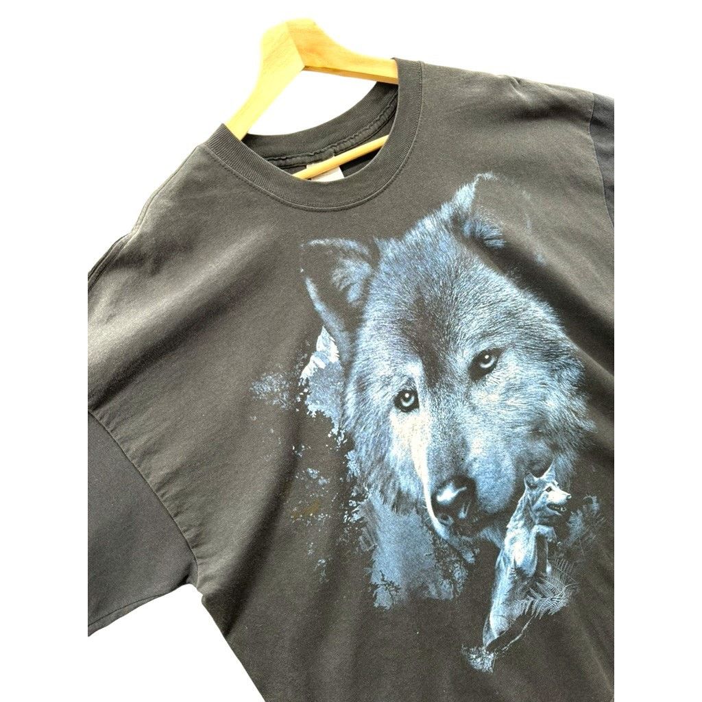 Vintage 2000's Night Wolf Animal Nature Graphic Tee Size US XXL / EU 58 / 5 - 4 Thumbnail