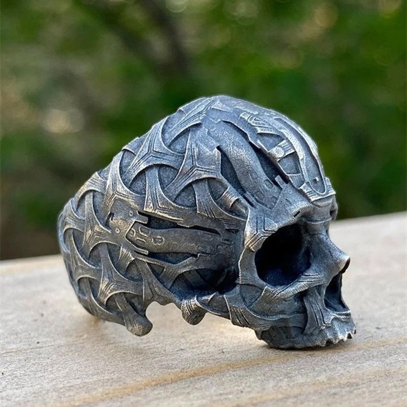 Other Heavy Skull Stainless Steel Ring Size ONE SIZE - 2 Thumbnail