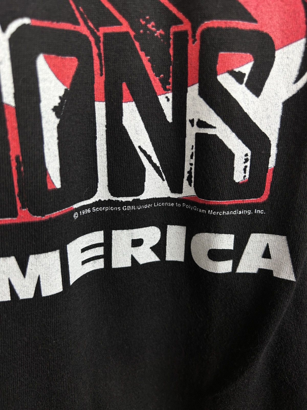 Band Tees 90s Vintage 1996 Scorpions Pure Instinct USA Tour T-Shirt Size US XL / EU 56 / 4 - 3 Thumbnail
