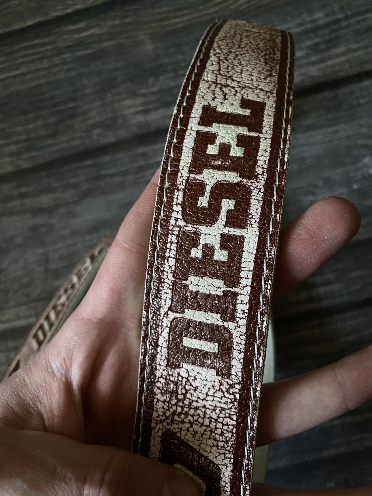 Diesel y2k Diesel Leather Monogram Buckle Belt Size ONE SIZE - 4 Thumbnail