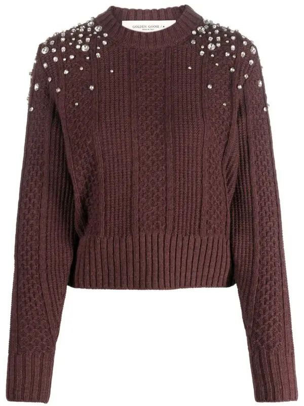 Golden Goose o1y0825 Crewneck Sweater in Brown Size S / US 4 / IT 40 - 1 Thumbnail