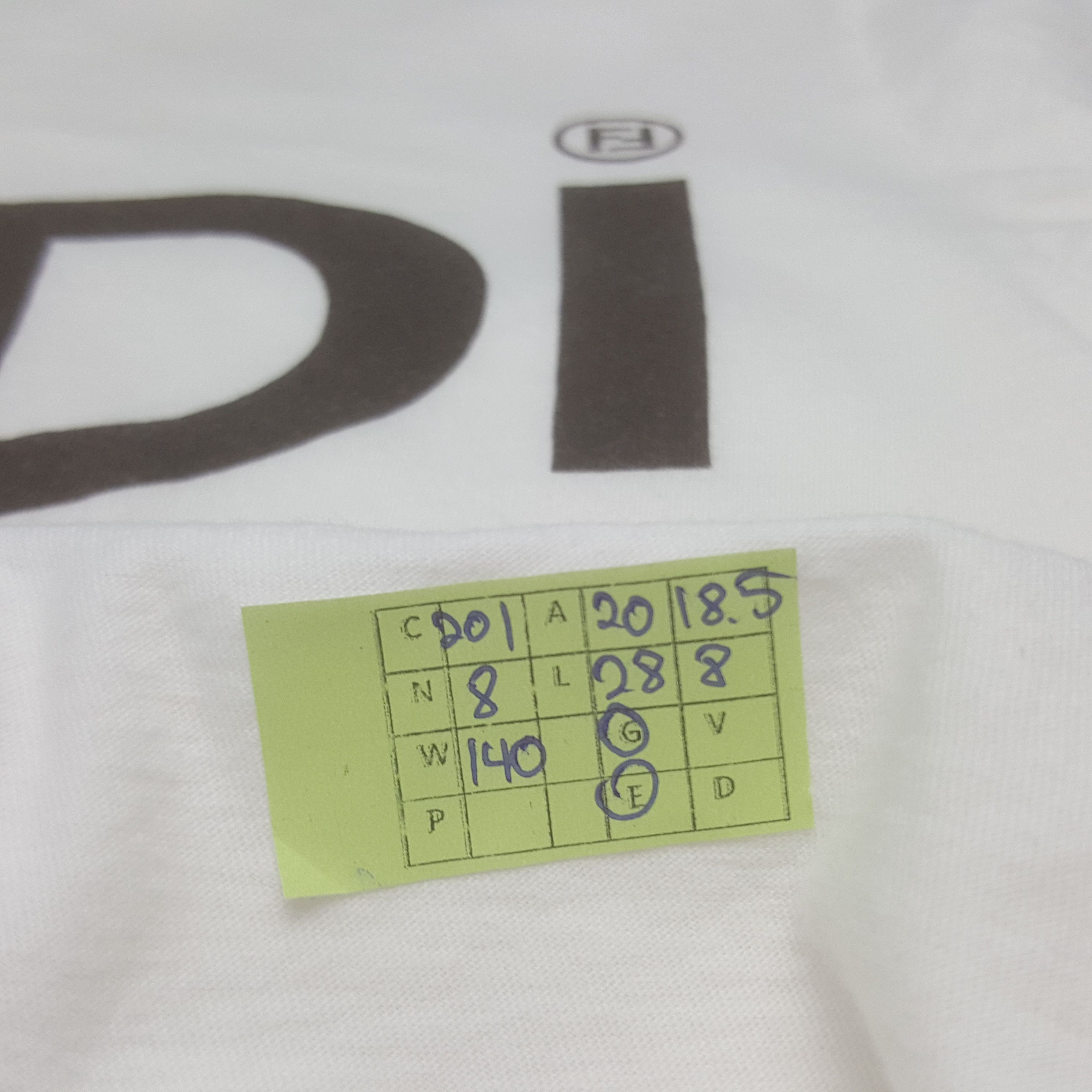 Fendi × Vintage Vintage FENDI Italian Brand Spell Out Tshirt Size US M / EU 48-50 / 2 - 6 Thumbnail