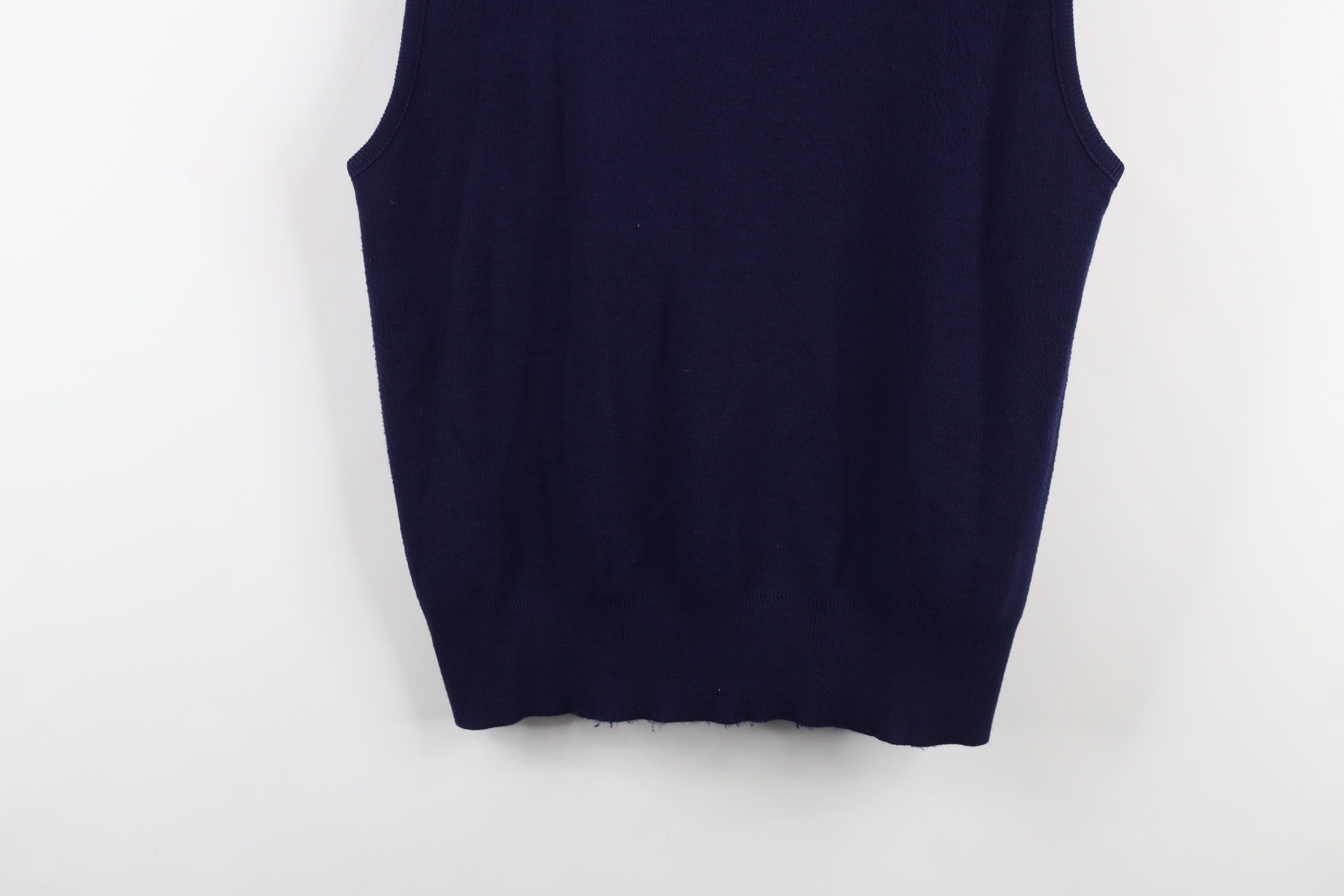 Vintage Vintage 70s Streetwear Blank Knit Cardigan Sweater Vest USA Size US L / EU 52-54 / 3 - 9 Thumbnail