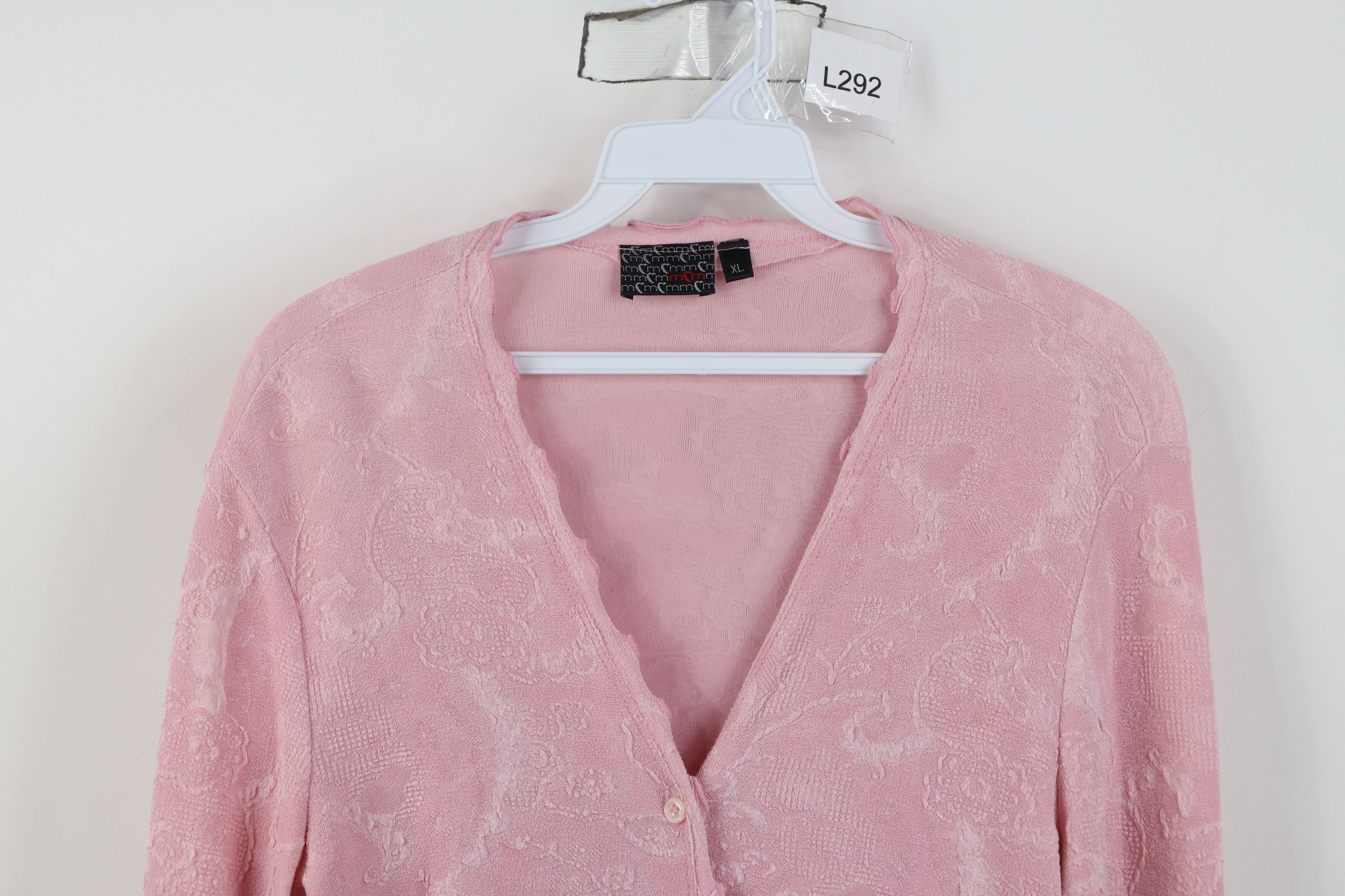 Vintage Vintage 90s Y2K Babydoll Ruffled Knit Cardigan Sweater USA Size XL / US 12-14 / IT 48-50 - 2 Thumbnail