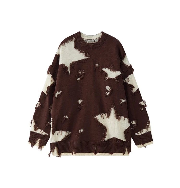 Japanese Brand × Vintage Retro hip hop star distressed oversized sweater knitwear Size US M / EU 48-50 / 2 - 1 Thumbnail