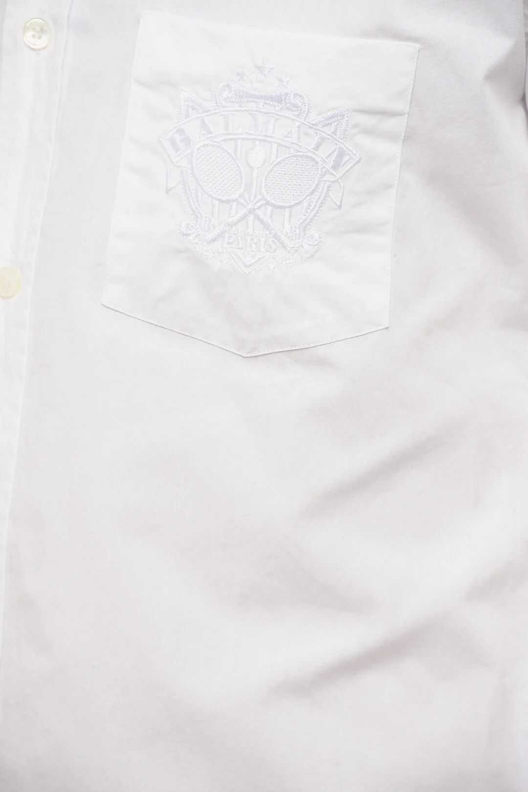 Balmain og1mm0326 Cotton Poplin Shirt in White Size US S / EU 44-46 / 1 - 3 Thumbnail