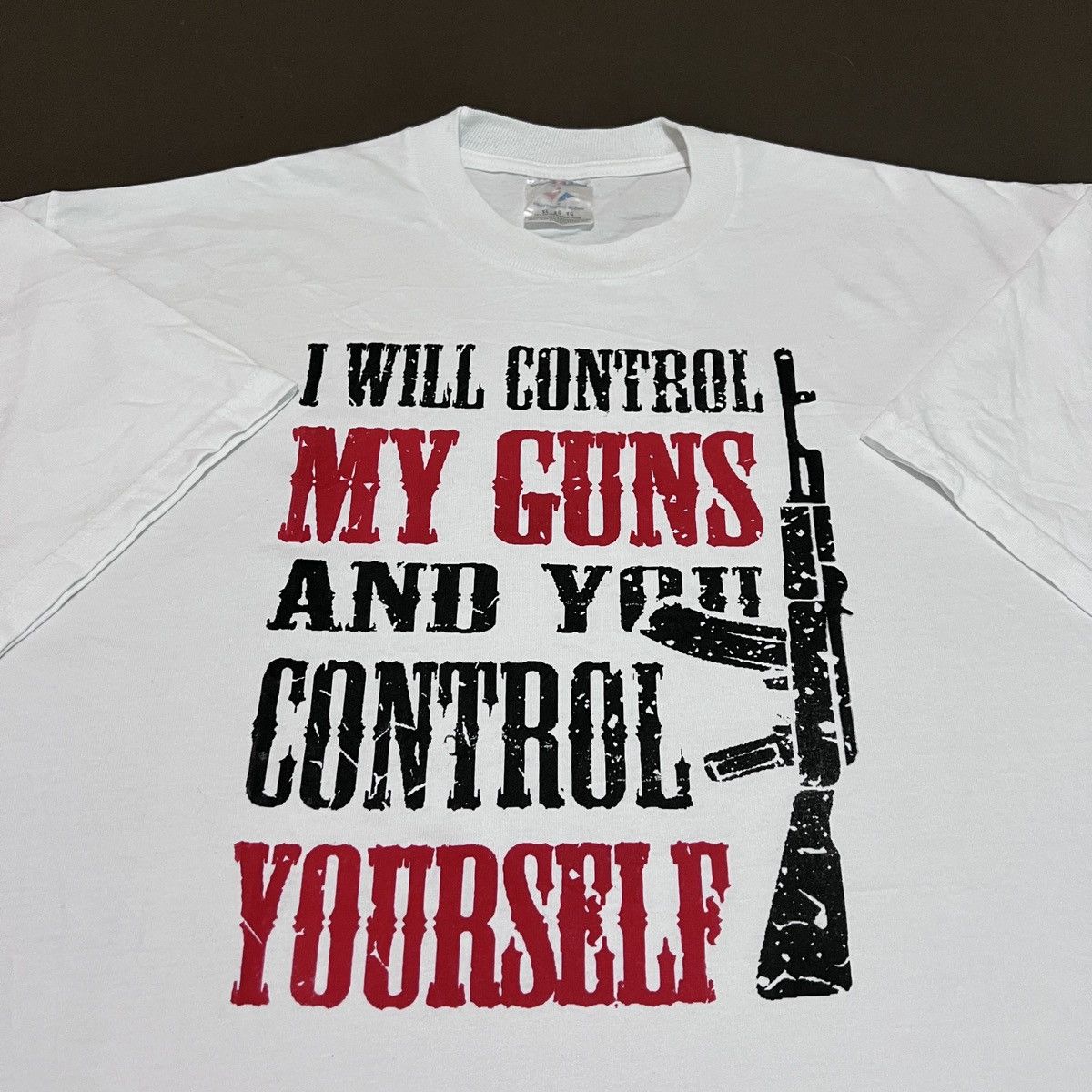 Vintage Vintage Y2K AK-47 gun Tee XL graphic streetwear military Size US XL / EU 56 / 4 - 1 Thumbnail