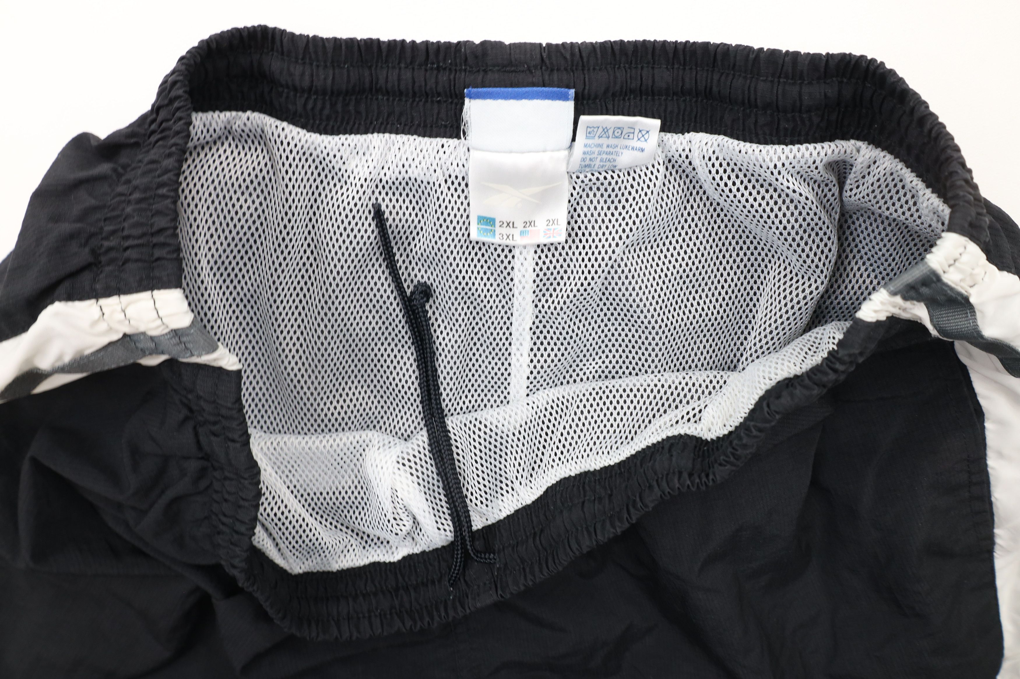 Reebok × Vintage Vintage 90s Reebok Lined Wide Leg Windbreaker Pants Black Size US 40 / EU 56 - 9 Thumbnail