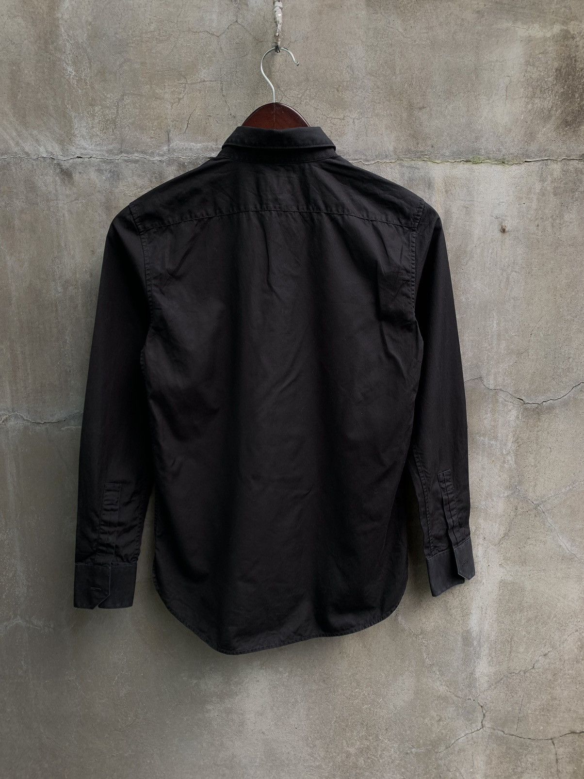 Saint Laurent Paris Plain Black Button Up Shirt Size S / US 4 / IT 40 - 5 Thumbnail