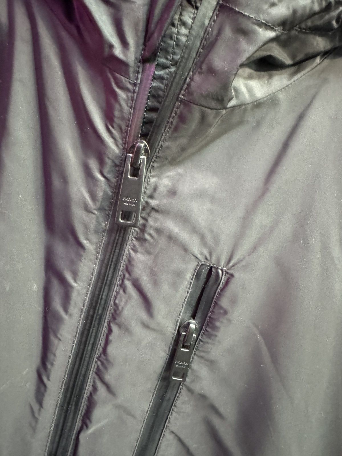 Prada Prada black Nylon windbreaker Size US S / EU 44-46 / 1 - 4 Thumbnail