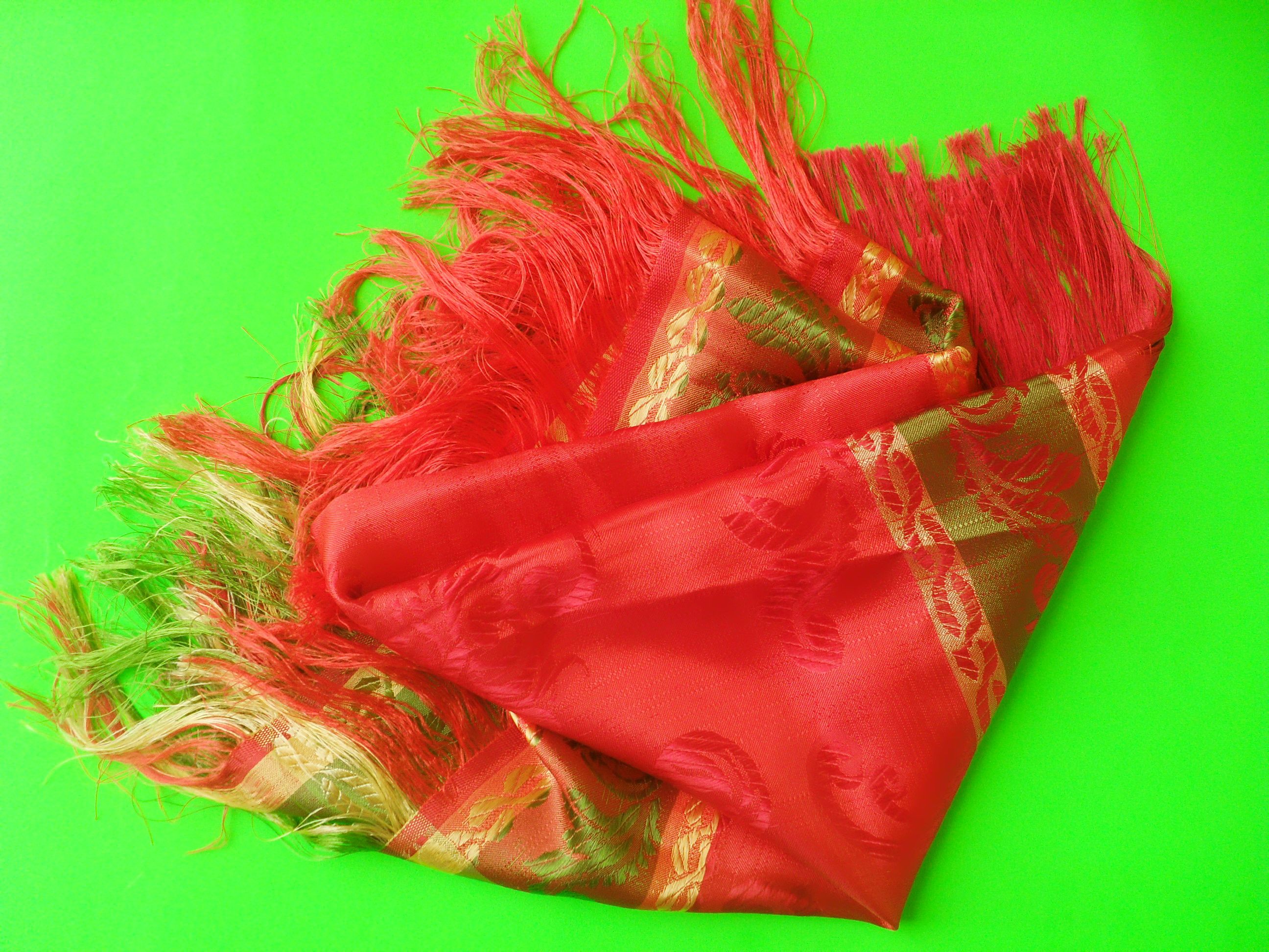 Other Multicolored scarf with fringes in vegetable silk. Size ONE SIZE - 2 Thumbnail