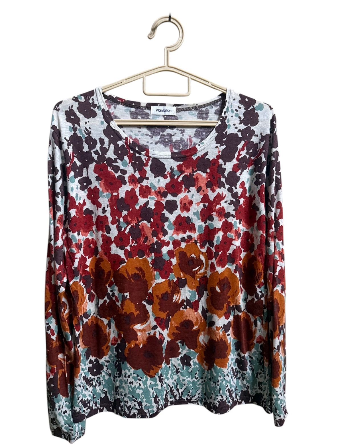 Issey Miyake Plantation Floral-printed Long-sleeve Blouse Size M / US 6-8 / IT 42-44 - 2 Thumbnail
