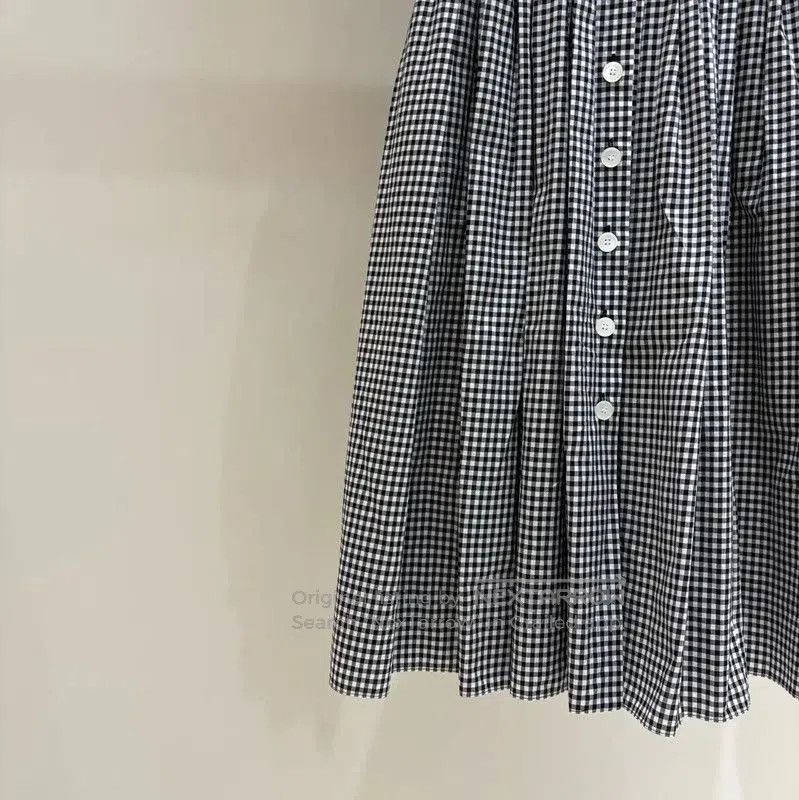 Miu Miu Miu Miu Black Cotton Checkered Dress . Size S / US 4 / IT 40 - 9 Thumbnail