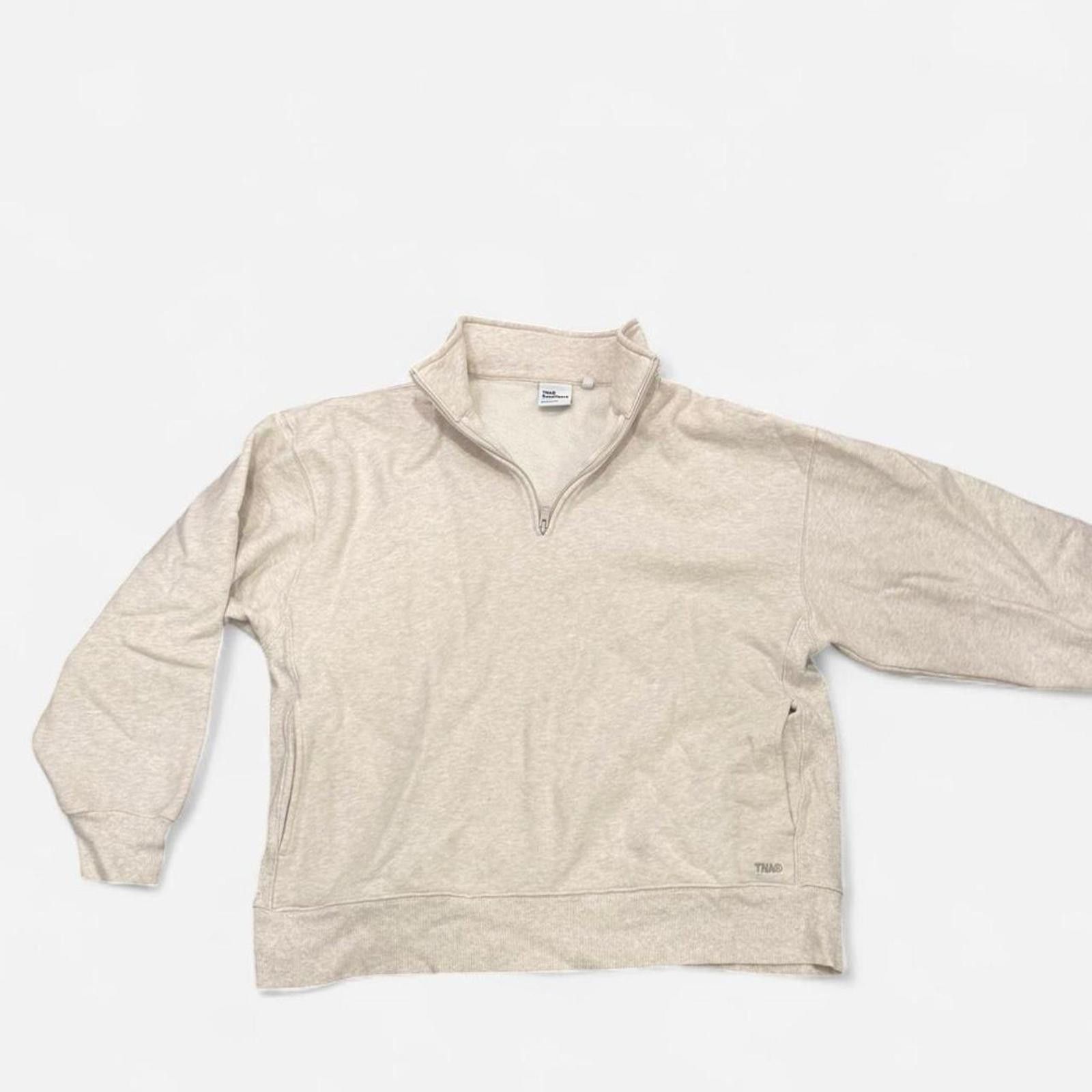 TNA ARITZIA Cream quarter zip sweatshirt from TNA Size L / US 10 / IT 46 - 2 Thumbnail