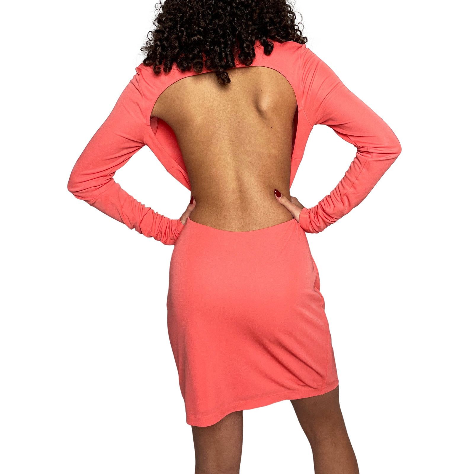 Other Salmon Long Sleeve Dress Size S / US 4 / IT 40 - 3 Thumbnail