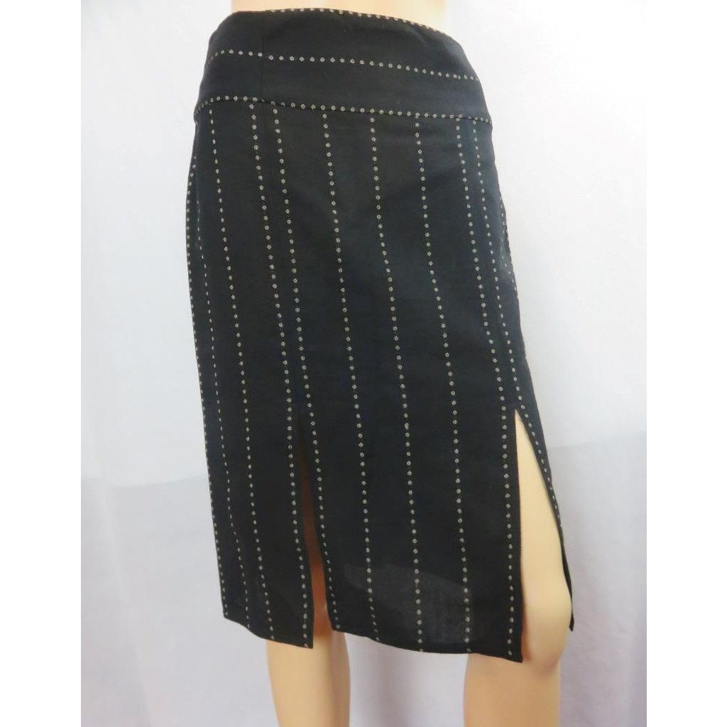 Gianfranco Ferre 80s GIANFRANCO FERRE BLACK WOOL PANEL SKIRT ITALY 42 Size 28" / US 6 / IT 42 - 9 Thumbnail