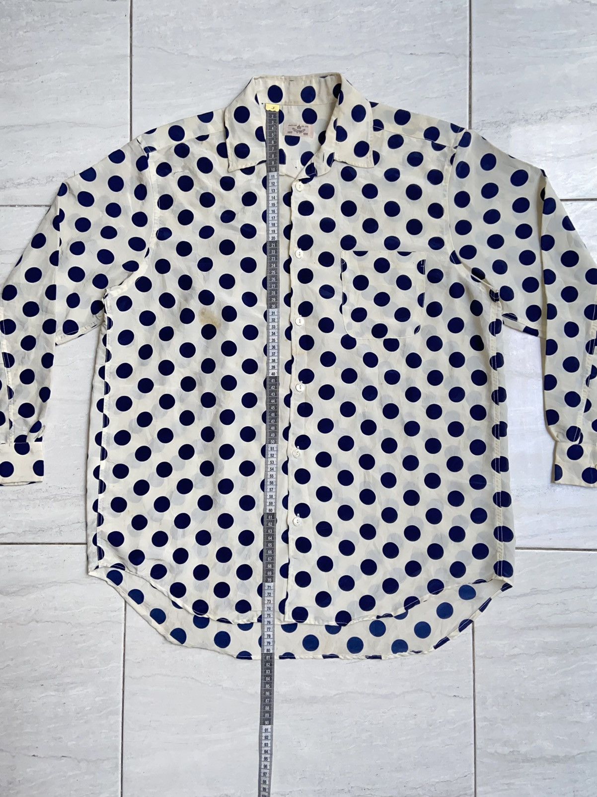 45rpm 45RPM White Shirt Polkadot Patterned Size US L / EU 52-54 / 3 - 2 Thumbnail