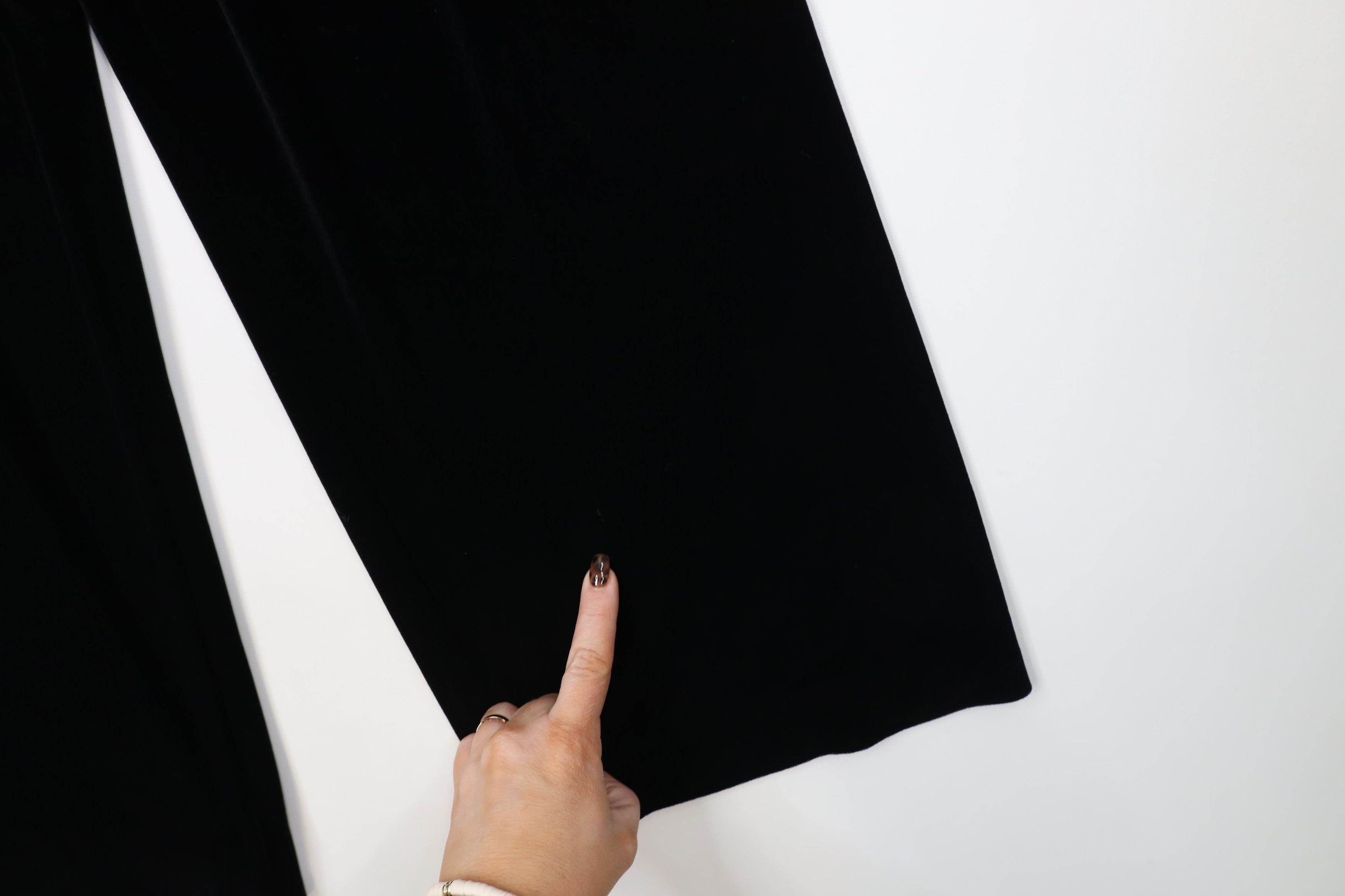 Vintage Vintage 90s Babydoll Velvet Velour Wide Leg Pants Black Size 26" / US 2 / IT 38 - 5 Thumbnail