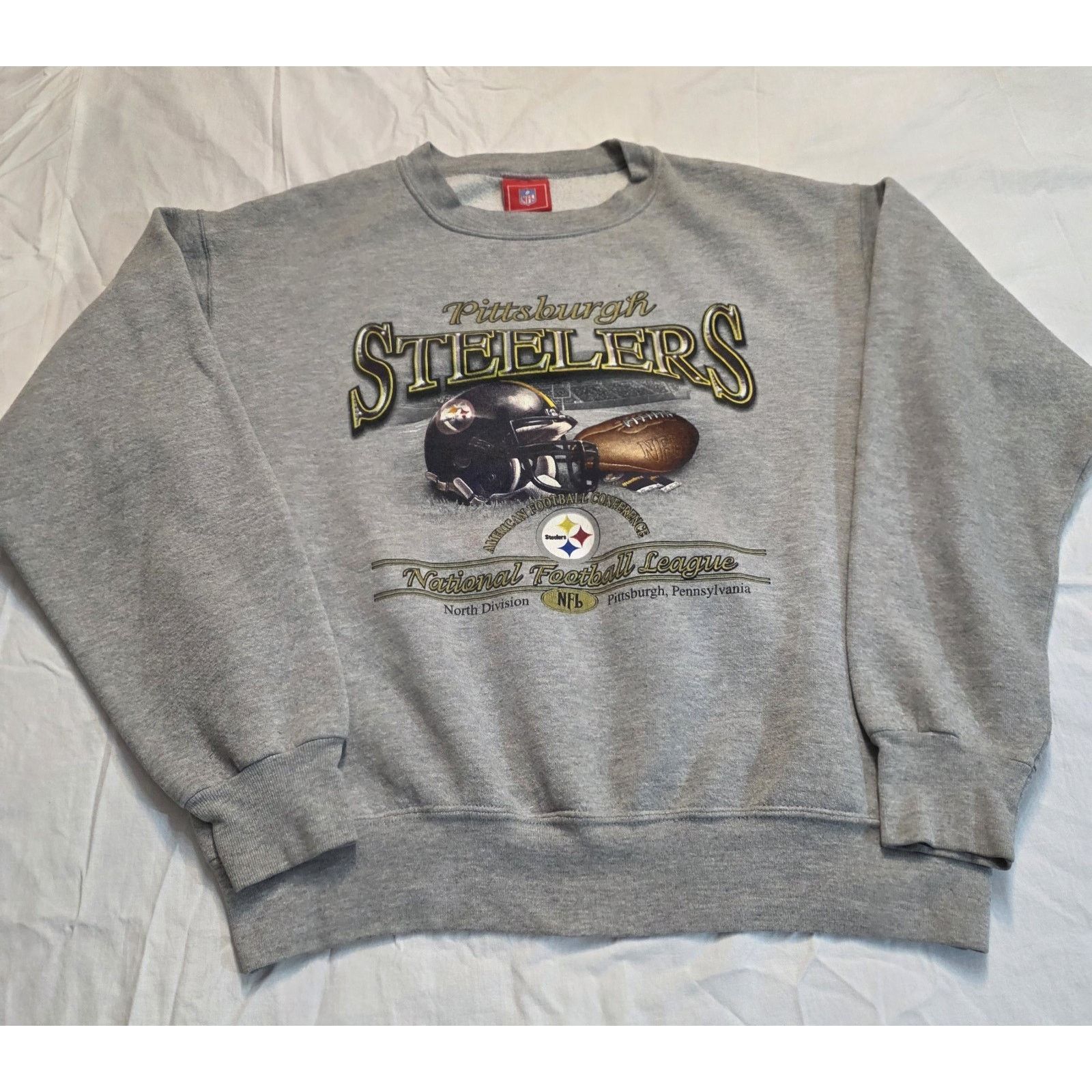 Tommy Bahama Pittsburgh Steelers NFL Vintage Crewneck Grey Sweatshirt Size US M / EU 48-50 / 2 - 1 Thumbnail