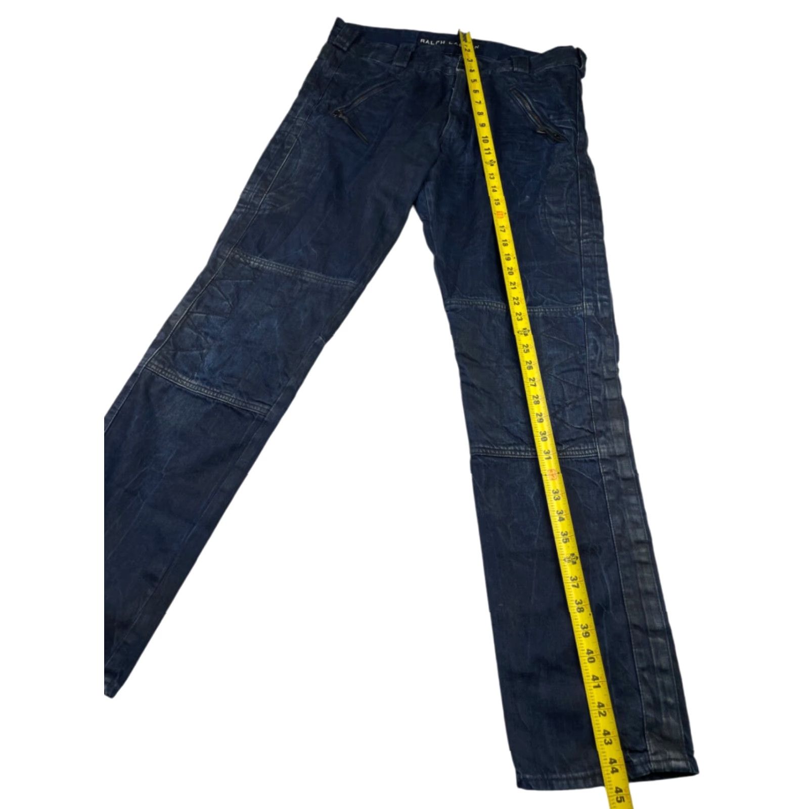 Ralph Lauren Ralph Lauren Black Label Jeans Distressed Moto Medium Wash Blue 34x34 Mens Regular 34x34 Distressed Jeans Size US 34 / EU 50 - 6 Thumbnail
