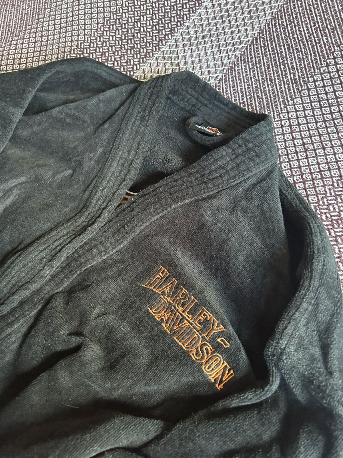 Vintage Harley Davidson Flame Print Robe Rare Loungewear One Size Size 36 - 8 Thumbnail