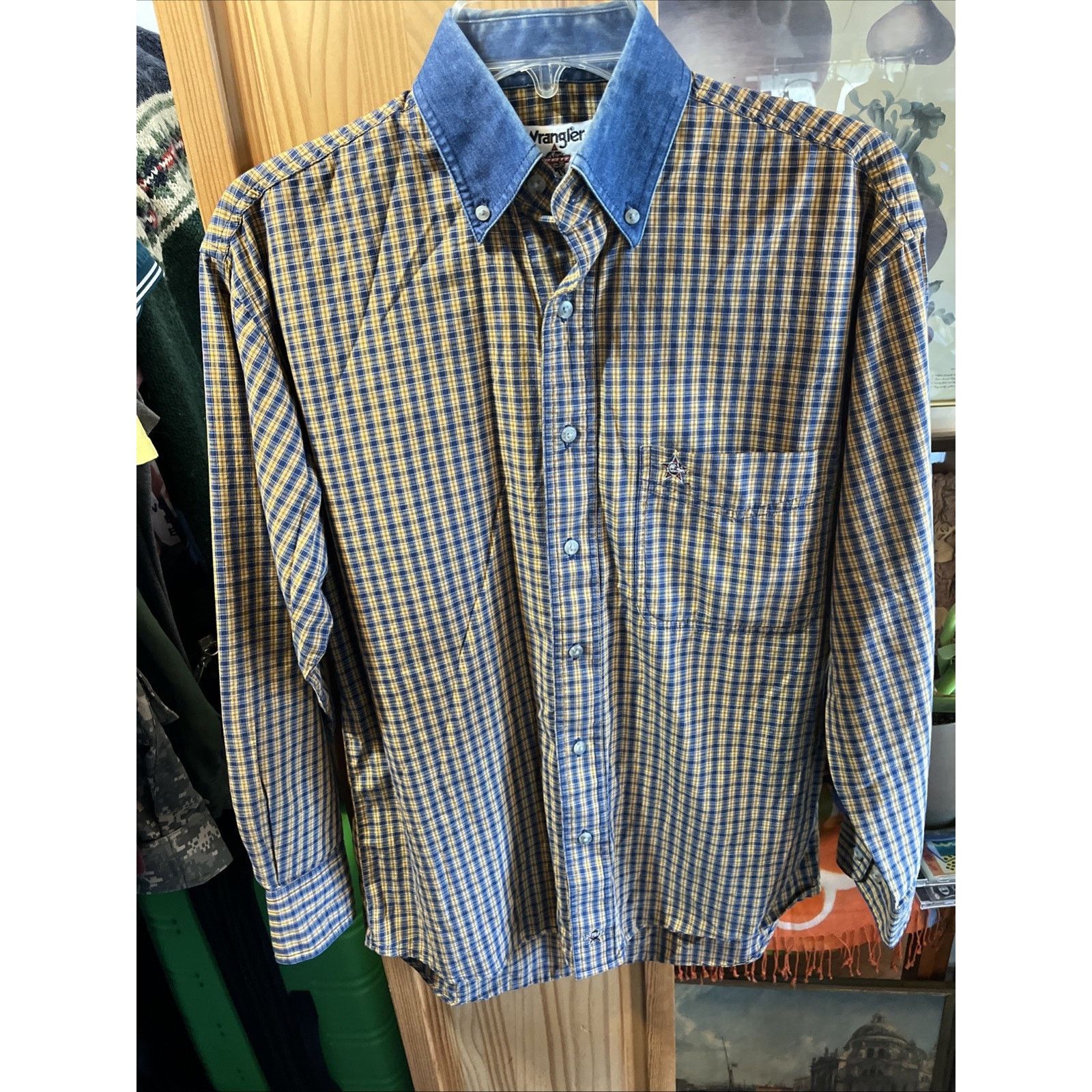 Wrangler Wrangler PBR Button Shirt Men’s S Rodeo Western Yellow Size US S / EU 44-46 / 1 - 10 Thumbnail