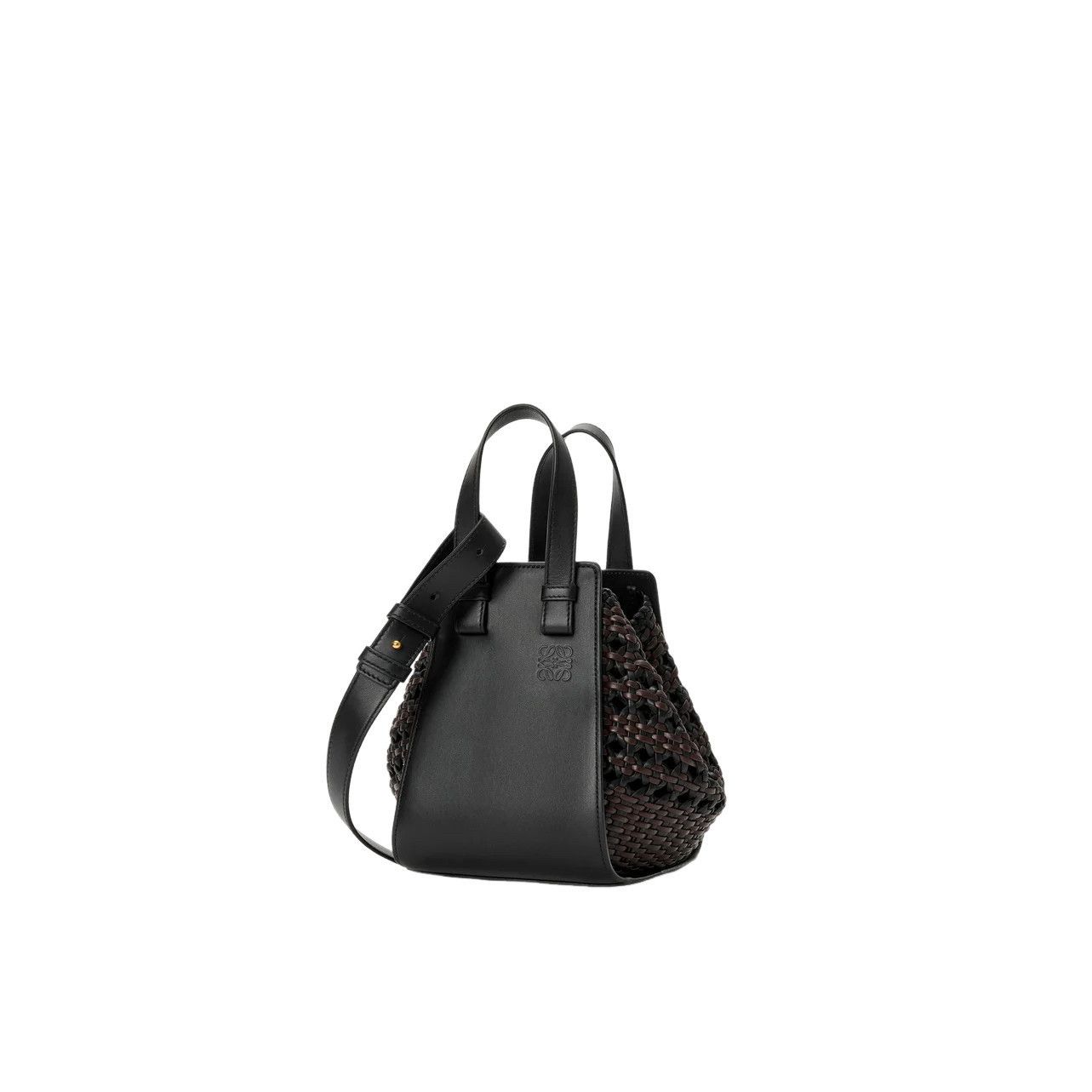 Loewe LOEWE Hammock Compact $4500 Black/Brown Woven Top Handle Bag Size ONE SIZE - 1 Thumbnail