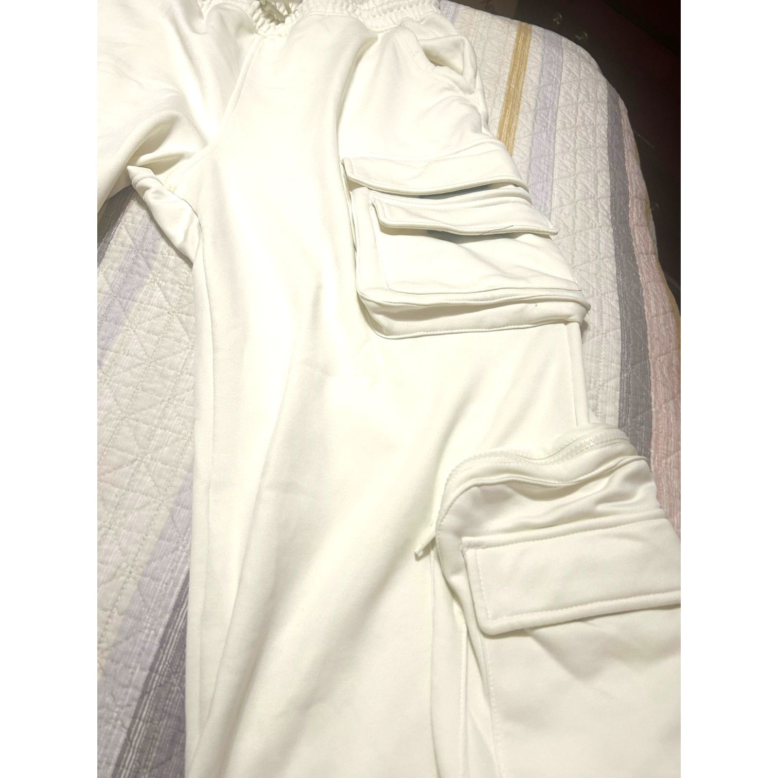 Other Publik Brand Stacked Fleece Pants Mens 2XL White Cargo Size US 36 / EU 52 - 11 Thumbnail