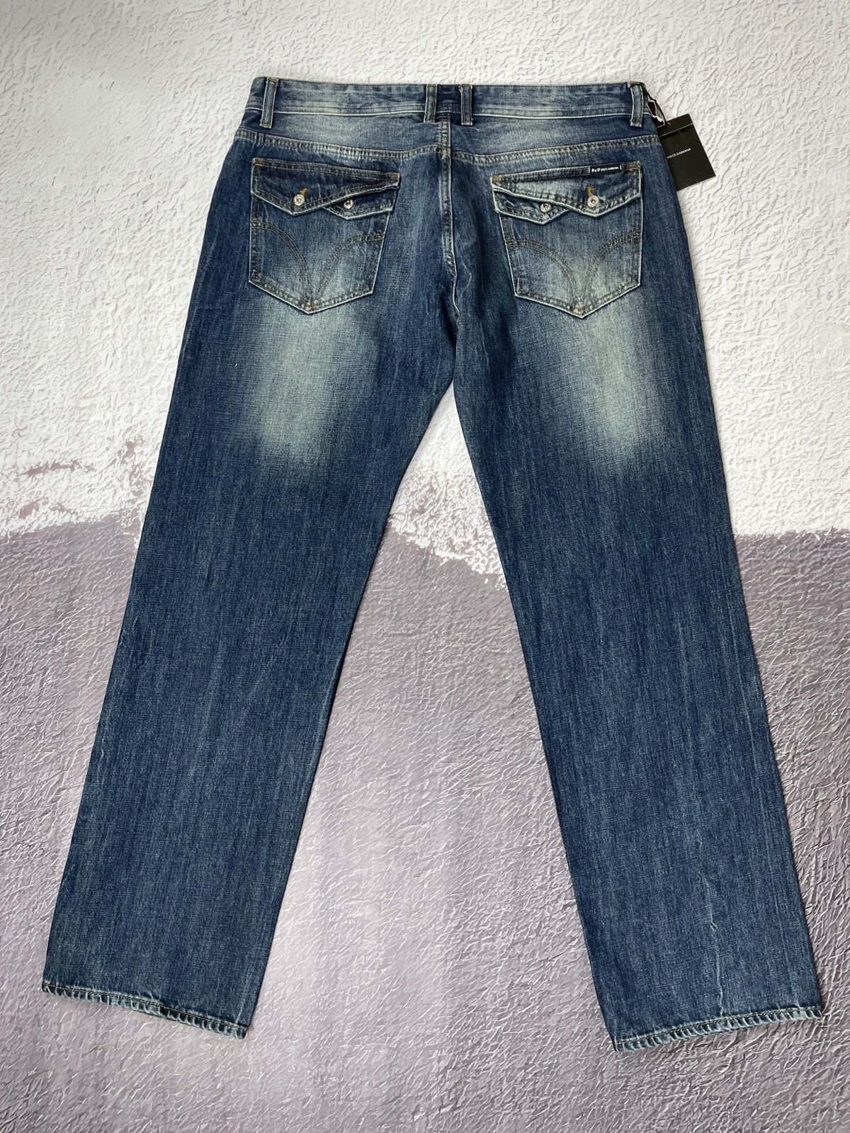 Dolce & Gabbana Dolce & Gabbana blue washed faded denim jeans pants Size US 38 / EU 54 - 14 Thumbnail