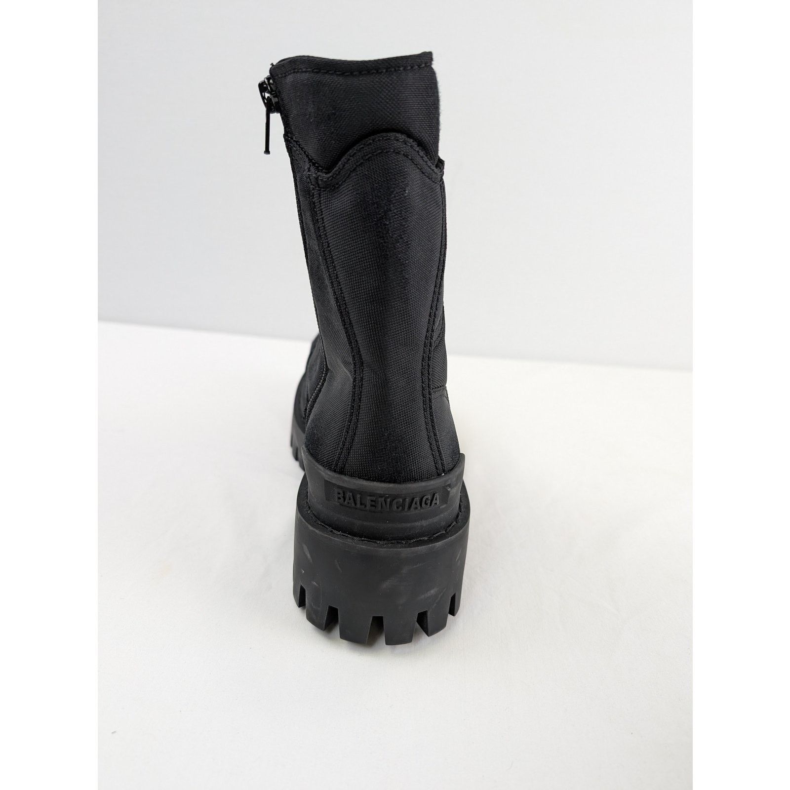 Balenciaga o1rshd1 Nylon Canvas/Used Effect New Combat Strike Boots Size US 12 / EU 45 - 14 Thumbnail