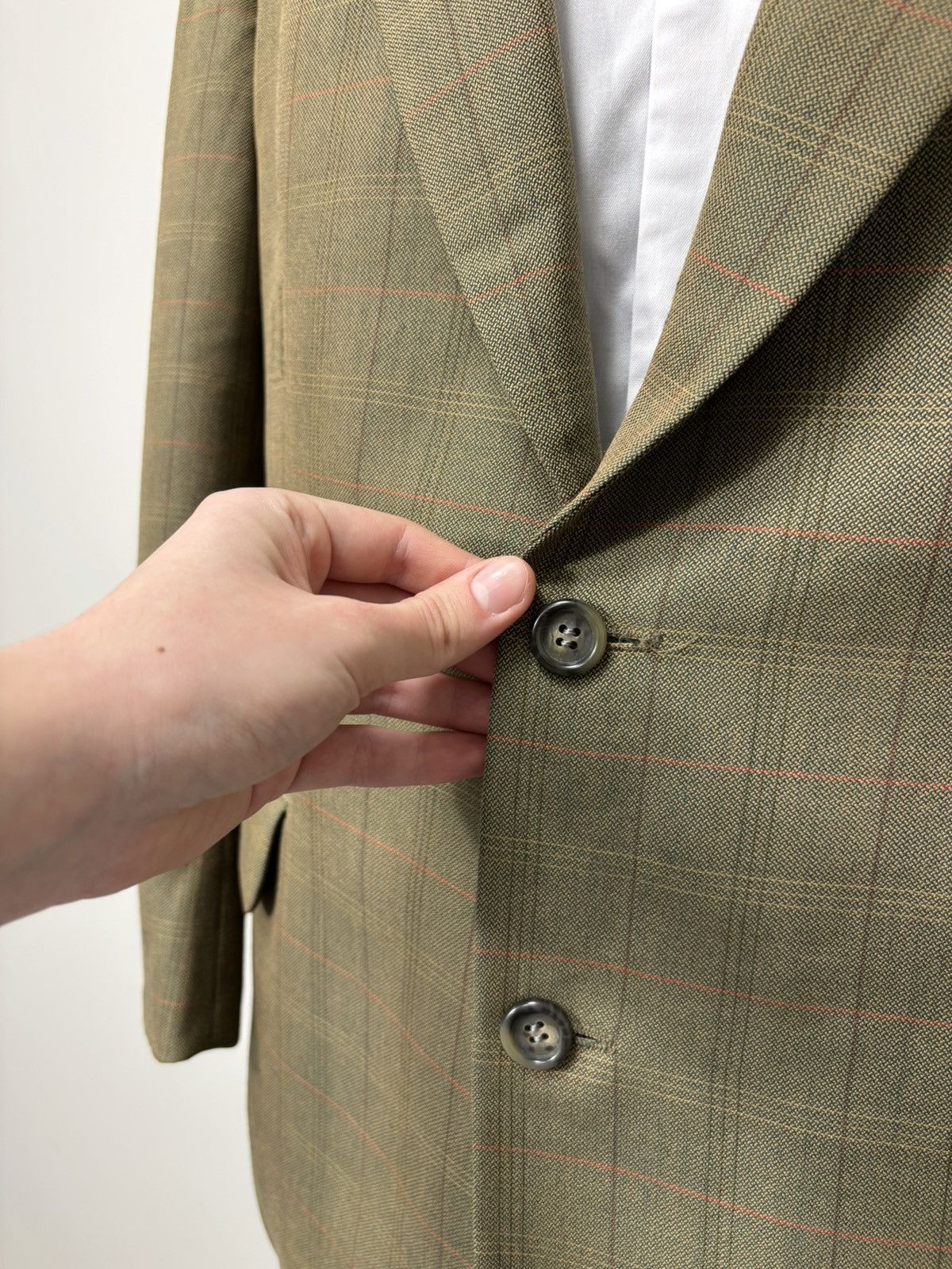 Burberry Vintage Burberry Prince Of Wales Check Wool Blazer Jacket Size 46R - 7 Thumbnail