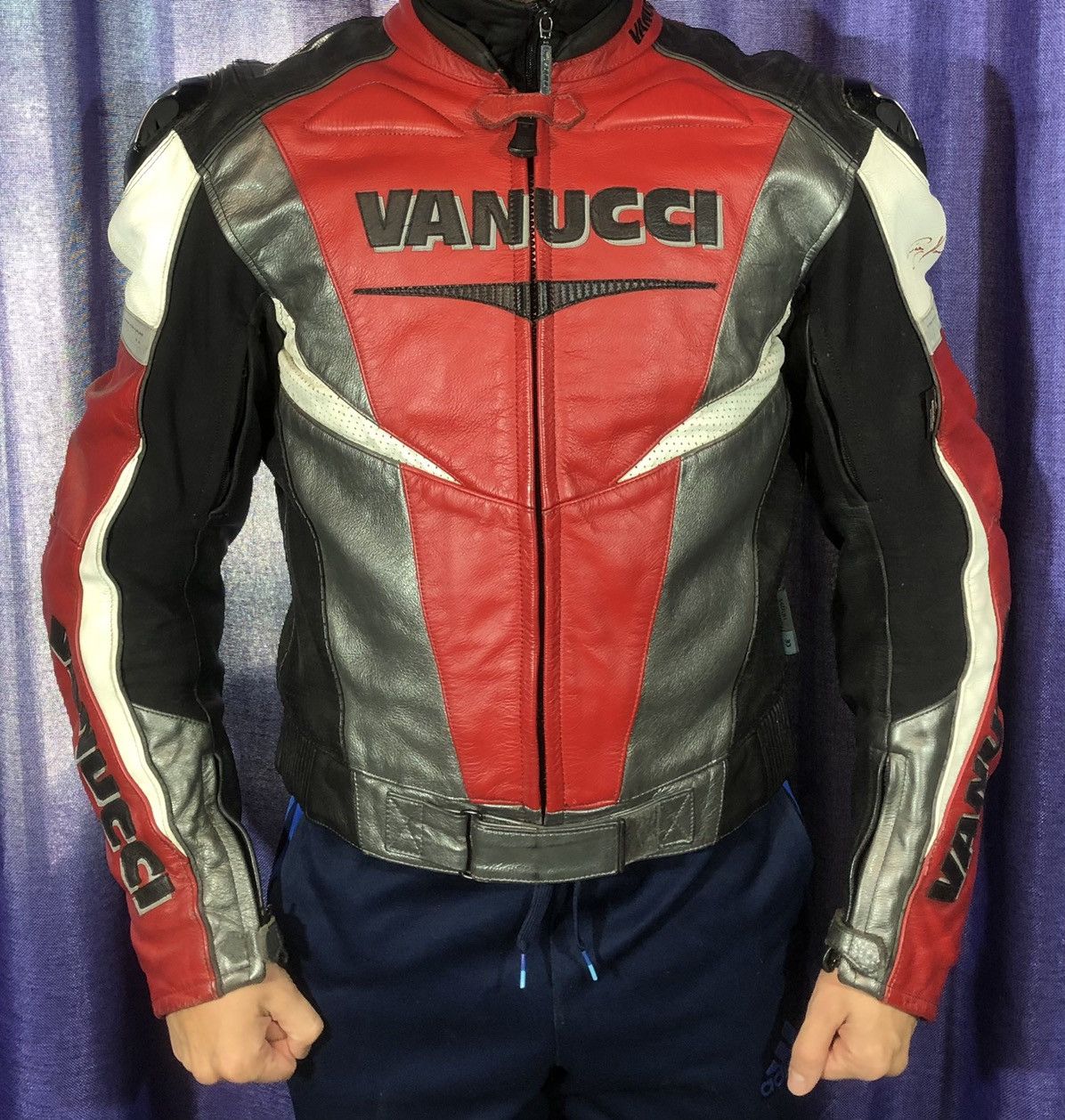 Dainese × Honda × Yamaha Vanucci Moto Motorcycle Leather Jacket Racing Size US M / EU 48-50 / 2 - 2 Thumbnail