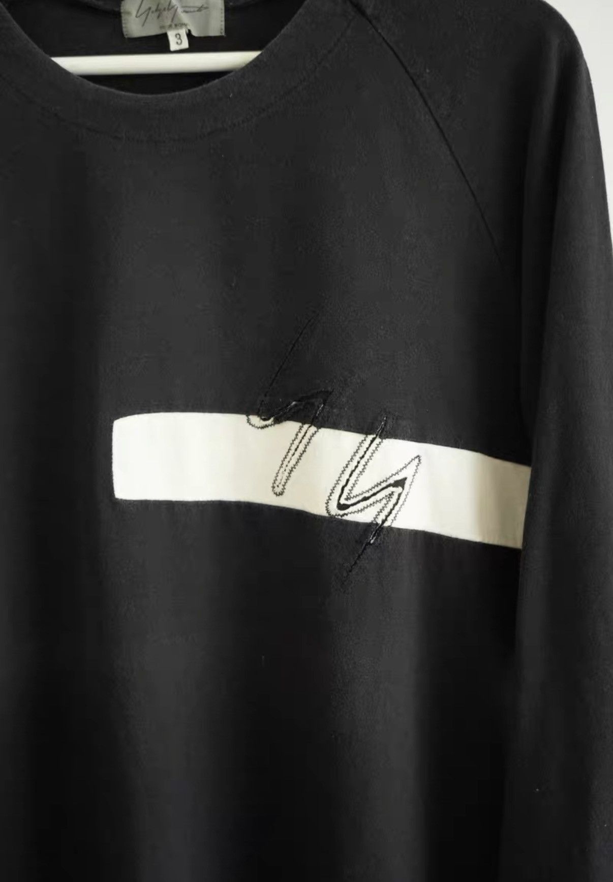 Yohji Yamamoto Yohji Yamamoto 03SS Number Patch Long Sleeve T-shirt K4 Size US L / EU 52-54 / 3 - 3 Thumbnail