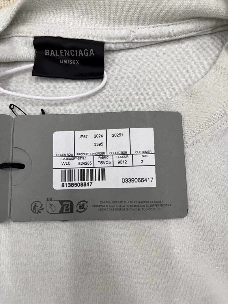 Balenciaga Balenciaga Monogrammed Drop Shoulder Short Sleeve T-shirt Size US M / EU 48-50 / 2 - 4 Thumbnail